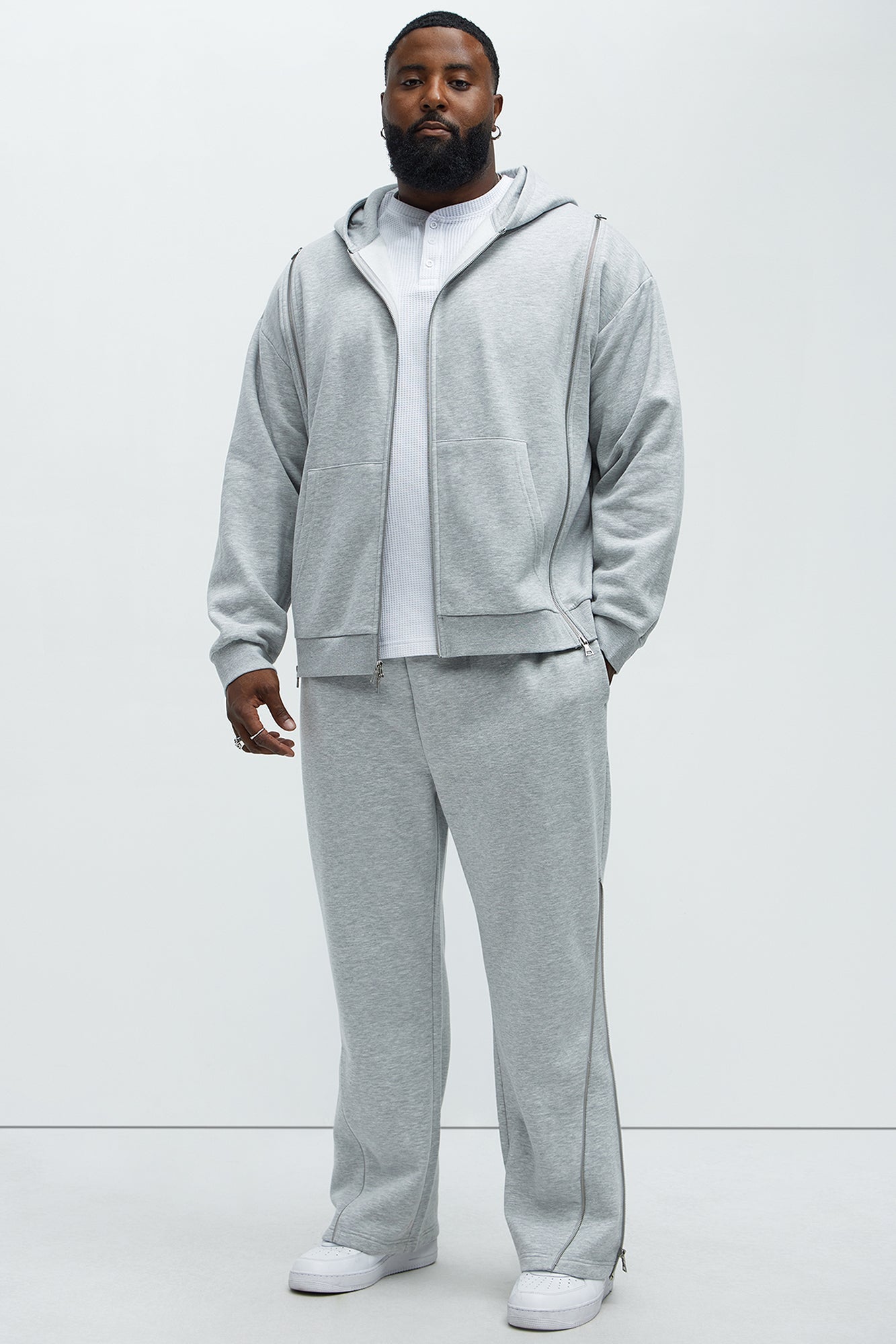 Tyson Stay Away Relaxed Flare Sweatpants - Heather Grey