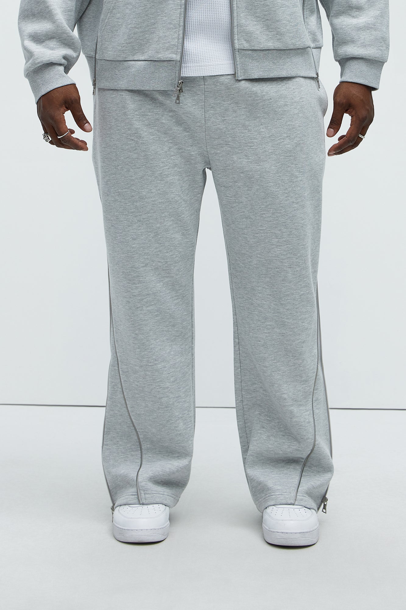 Tyson Stay Away Relaxed Flare Sweatpants - Heather Grey