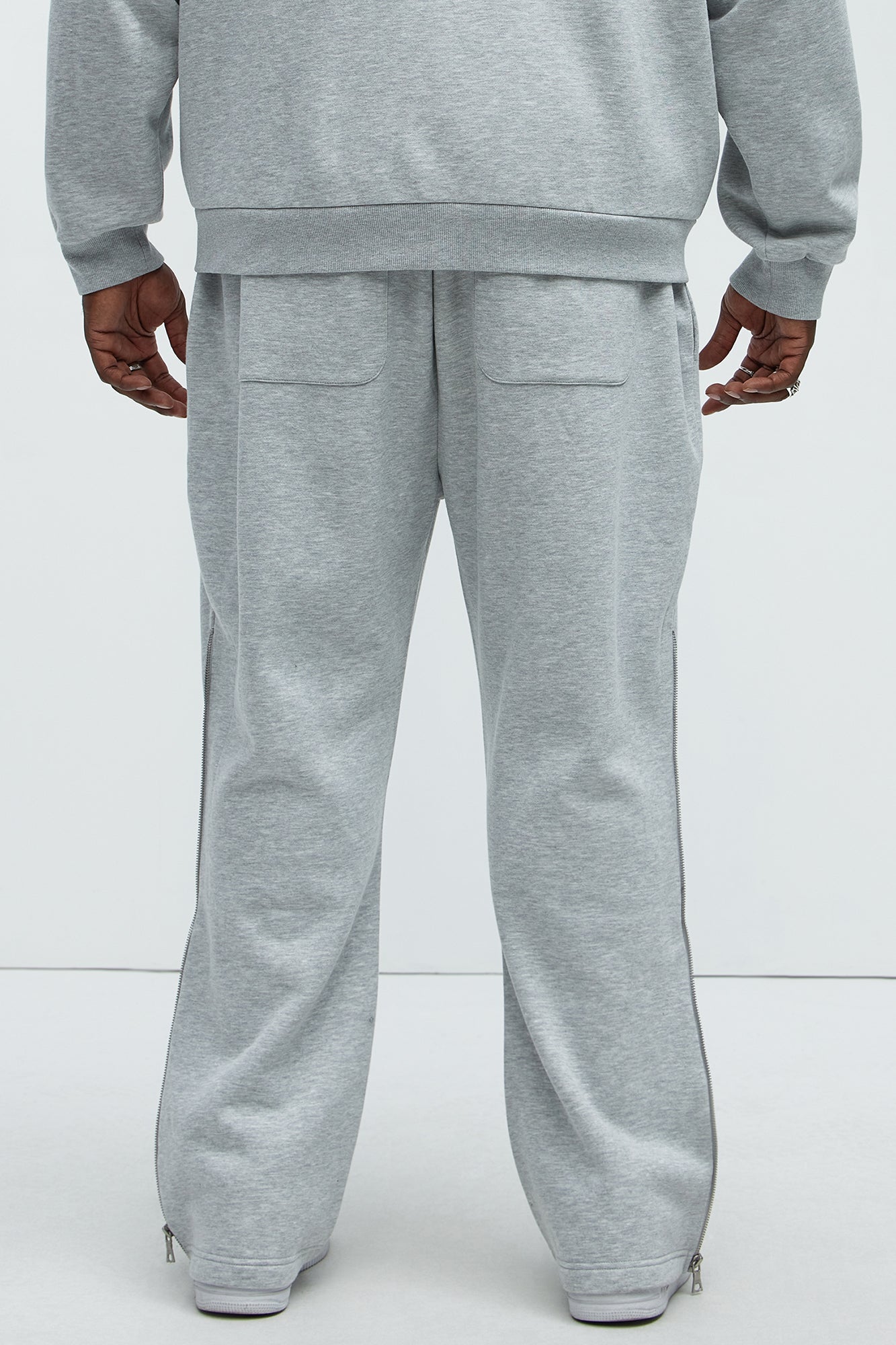 Tyson Stay Away Relaxed Flare Sweatpants - Heather Grey