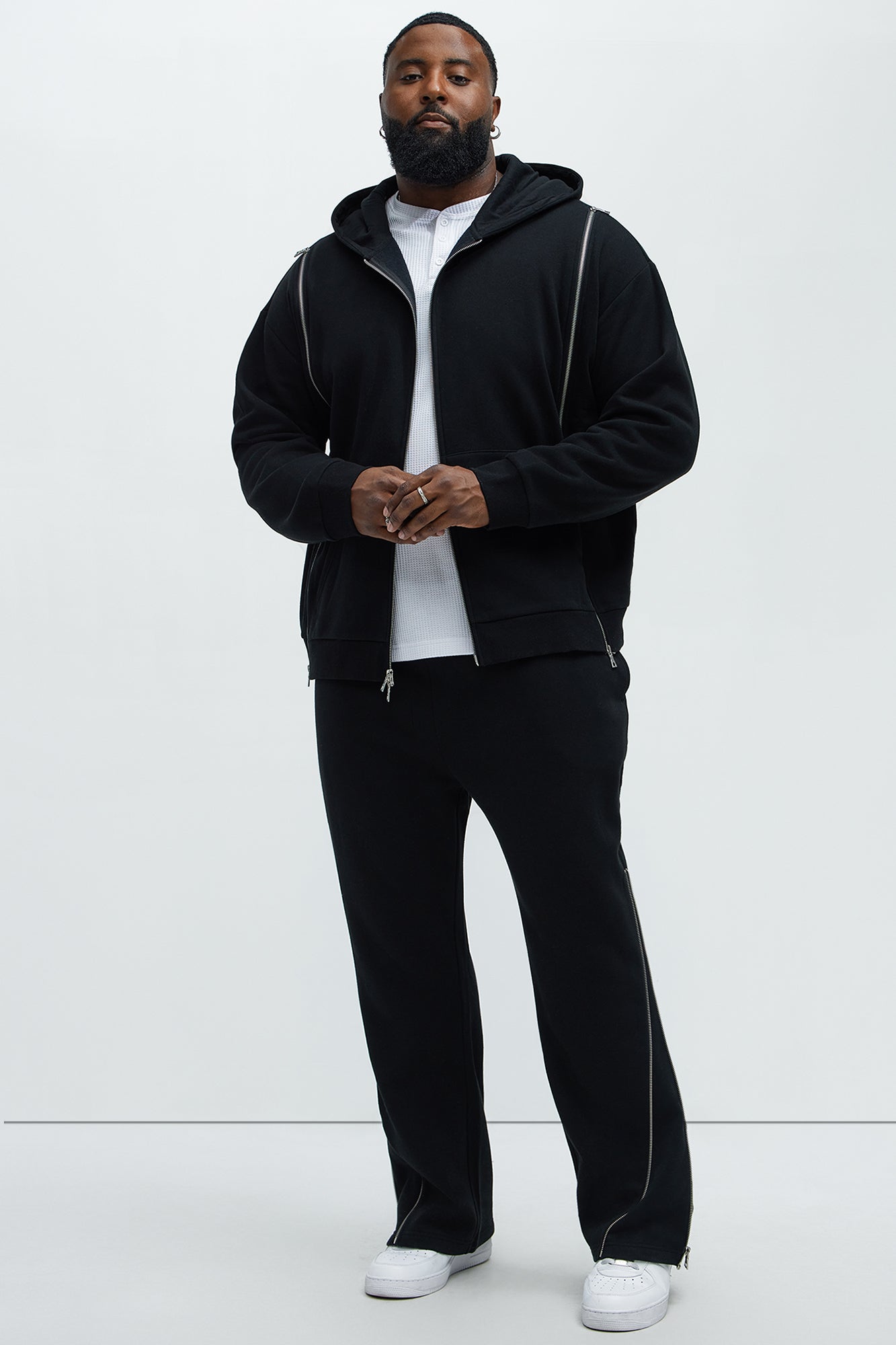 Tyson Stay Away Relaxed Flare Sweatpants - Black
