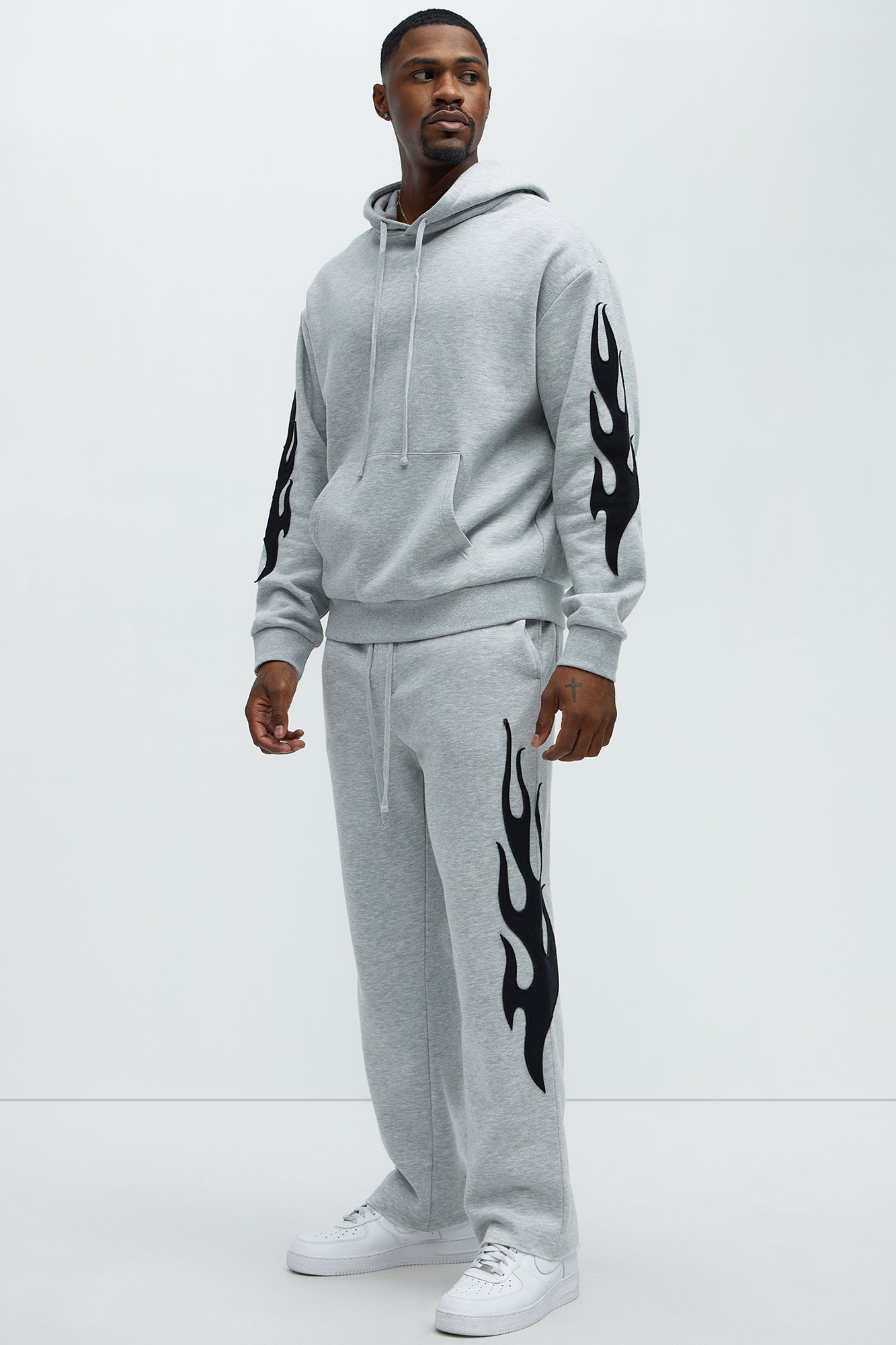 Flame Time Tyson Straight Sweatpants - Heather Grey