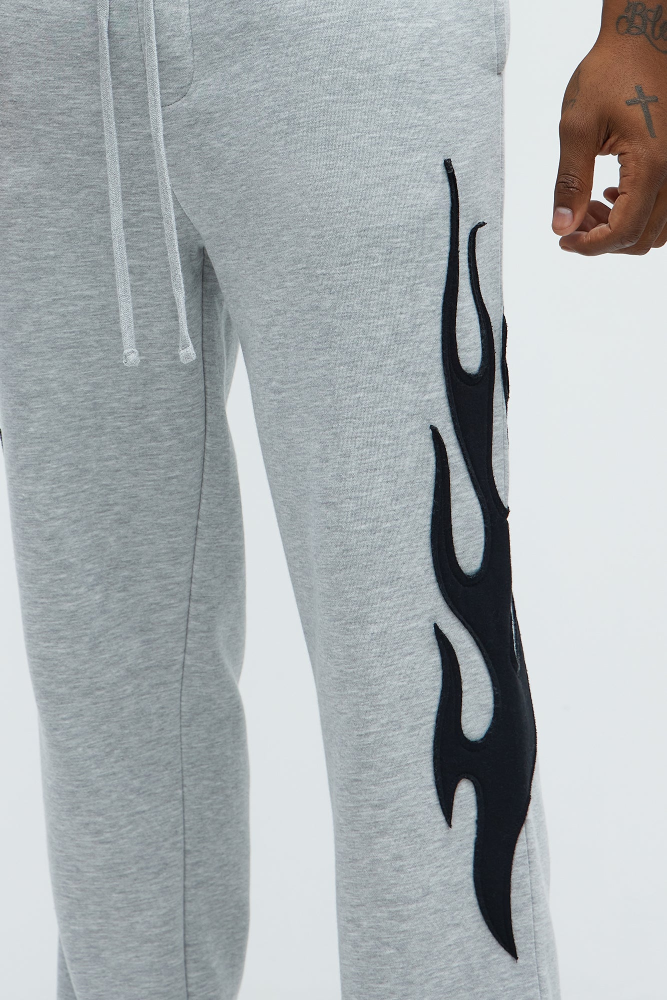 Flame Time Tyson Straight Sweatpants - Heather Grey