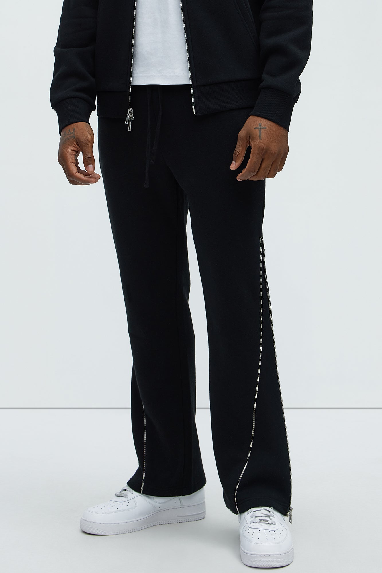 Tyson Stay Away Relaxed Flare Sweatpants - Black