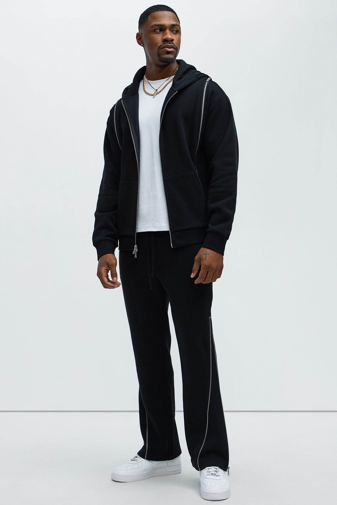 Tyson Stay Away Relaxed Flare Sweatpants - Black