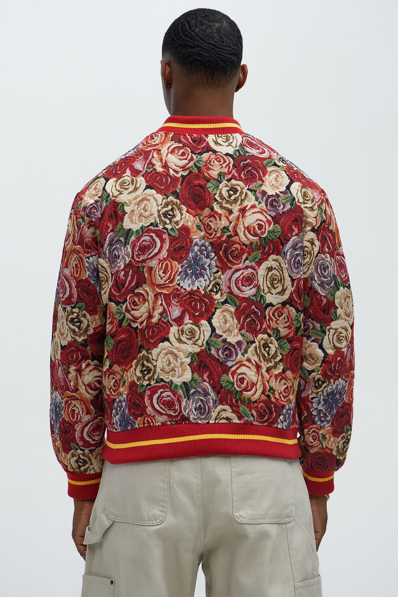 Ditson Tapestry Varsity Jacket - Red/combo