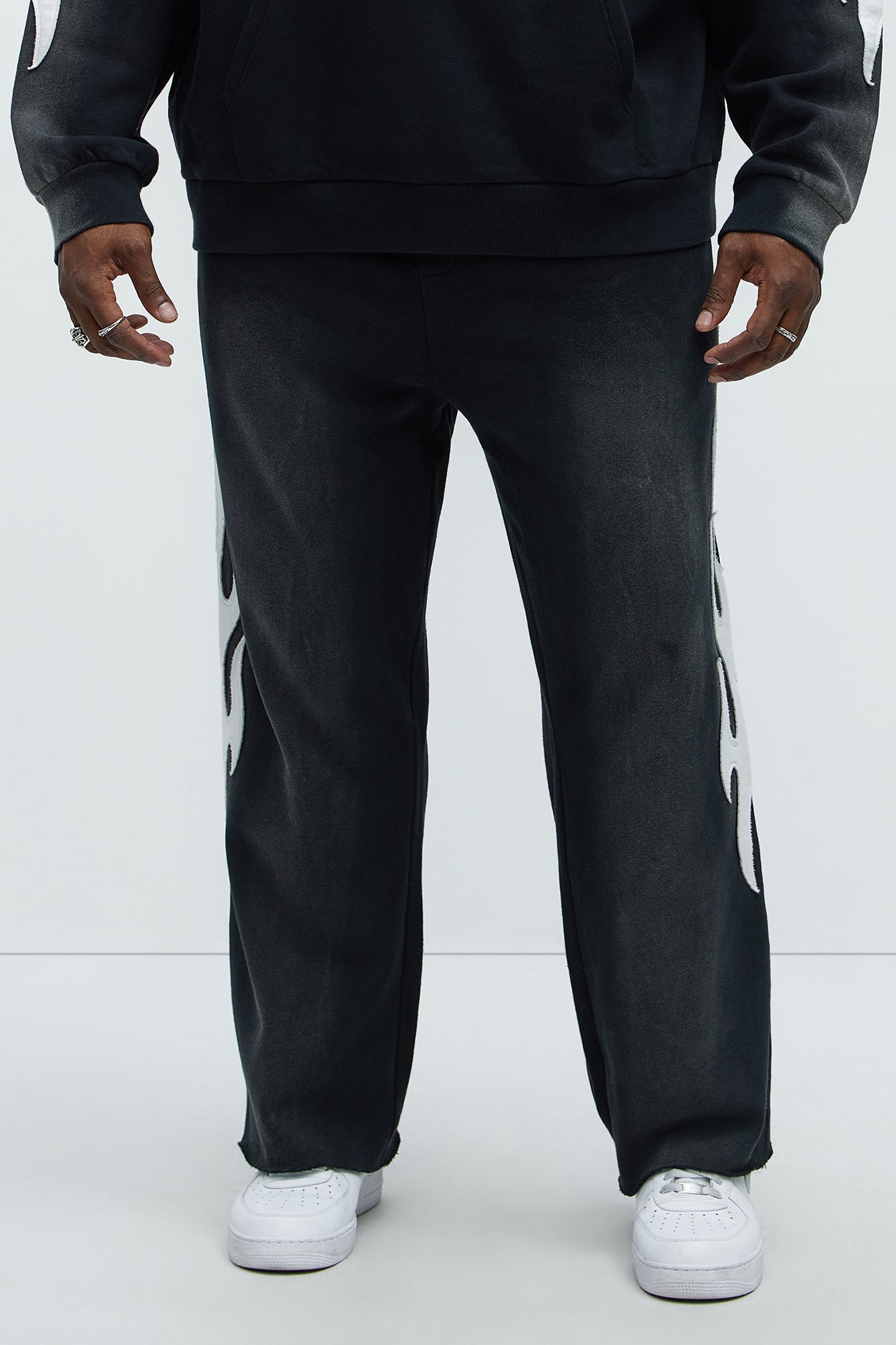 Flame Time Tyson Straight Sweatpants - Black