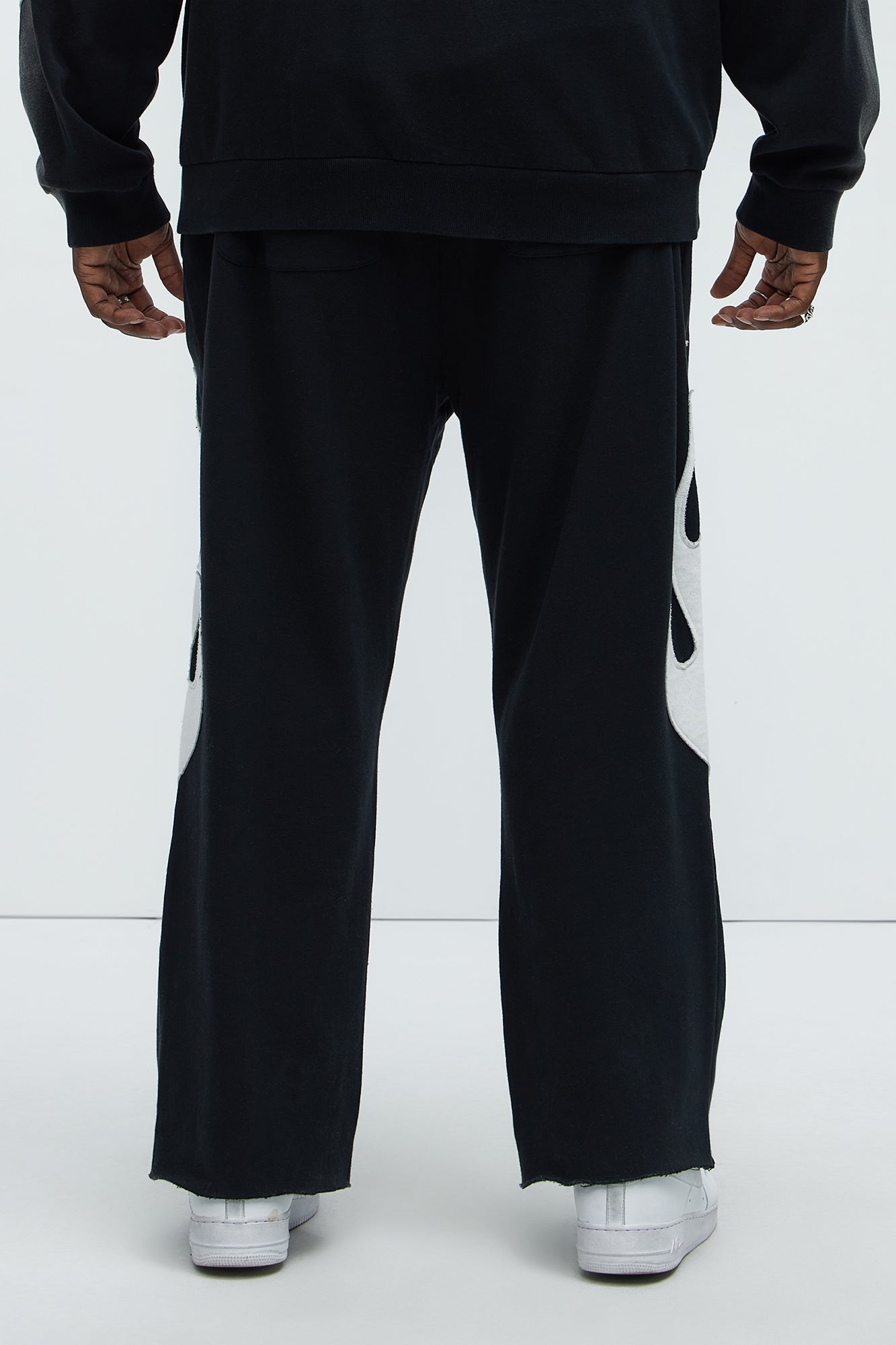 Flame Time Tyson Straight Sweatpants - Black