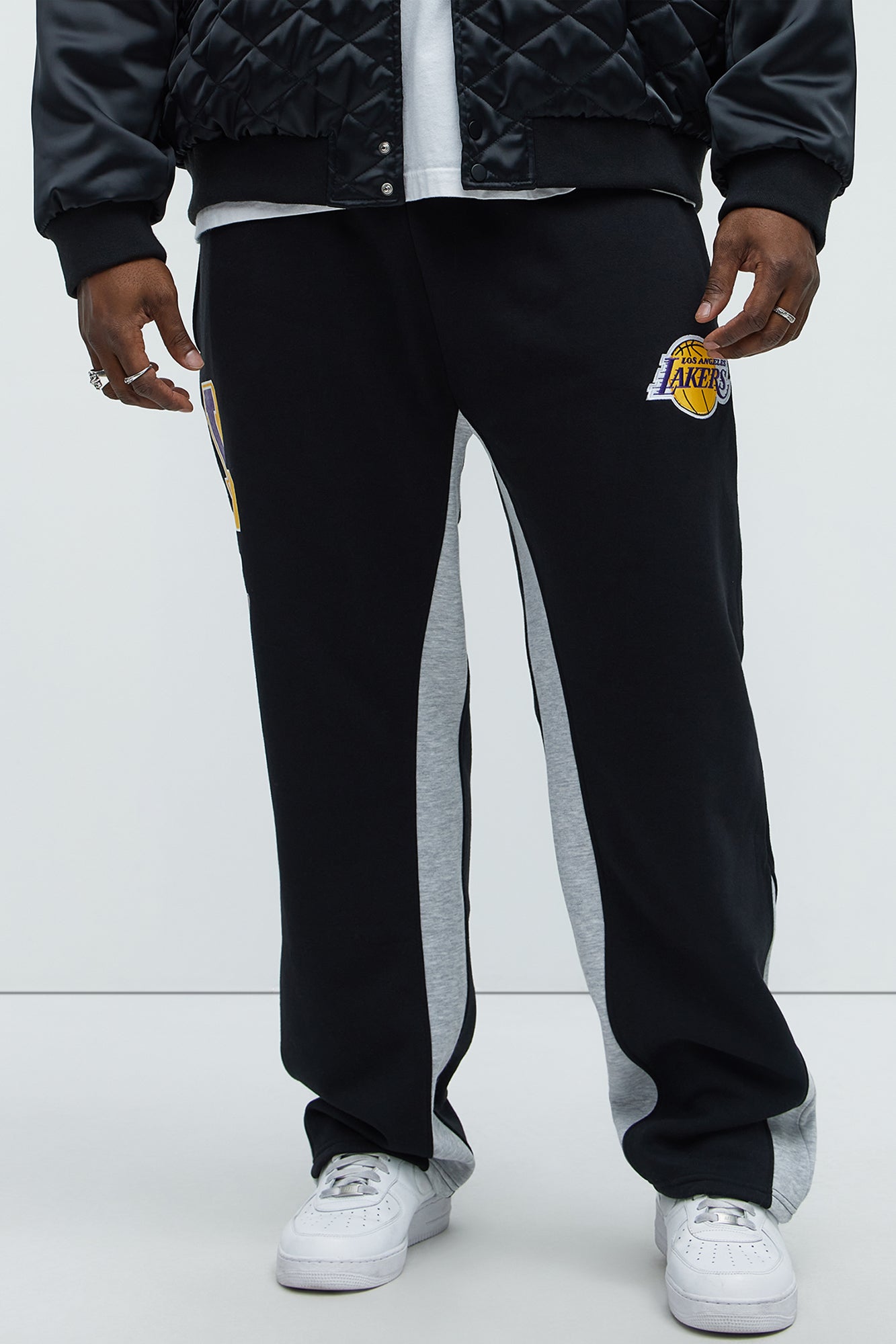 Lakers Backboard Skinny Flare Sweatpants - Black/Purple