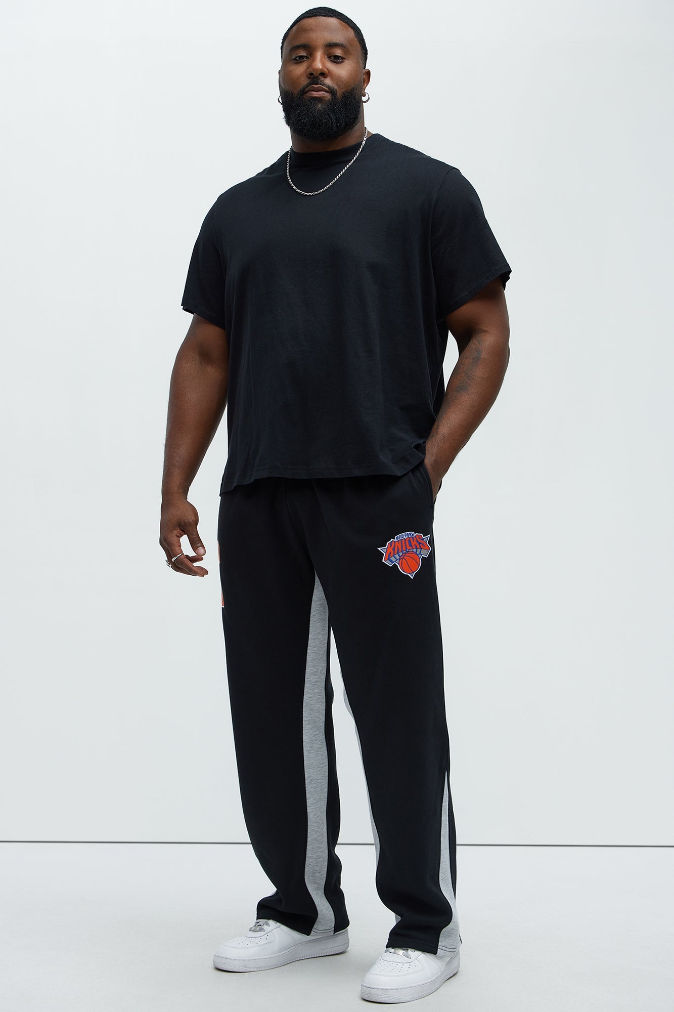 Knicks Backboard Skinny Flare Sweatpants - Blue/Black