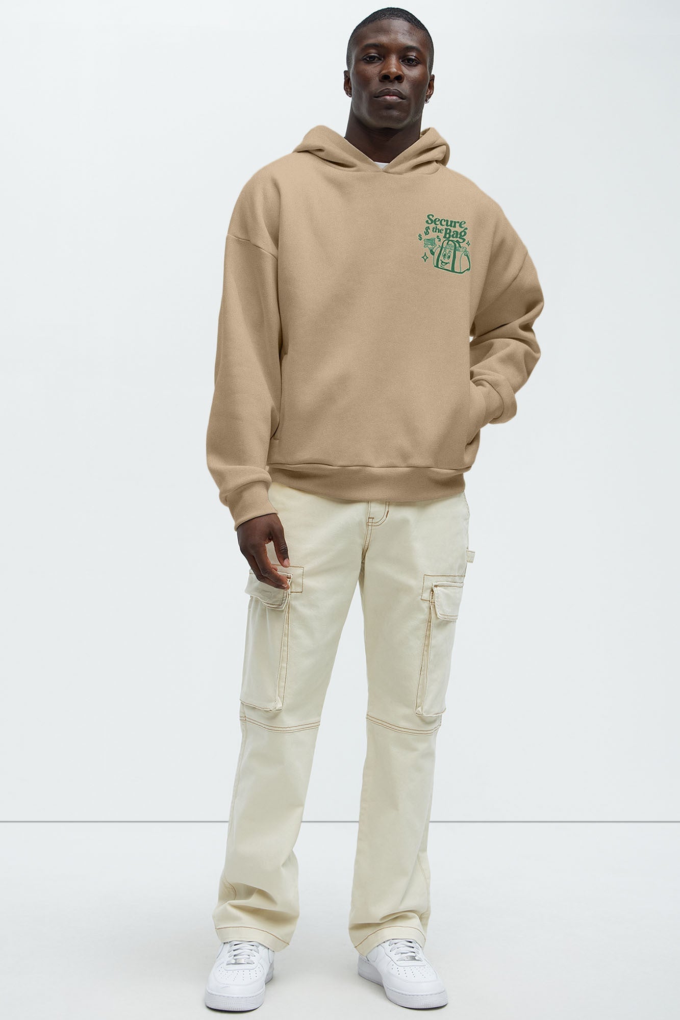 Stack That Cash Hoodie - Tan