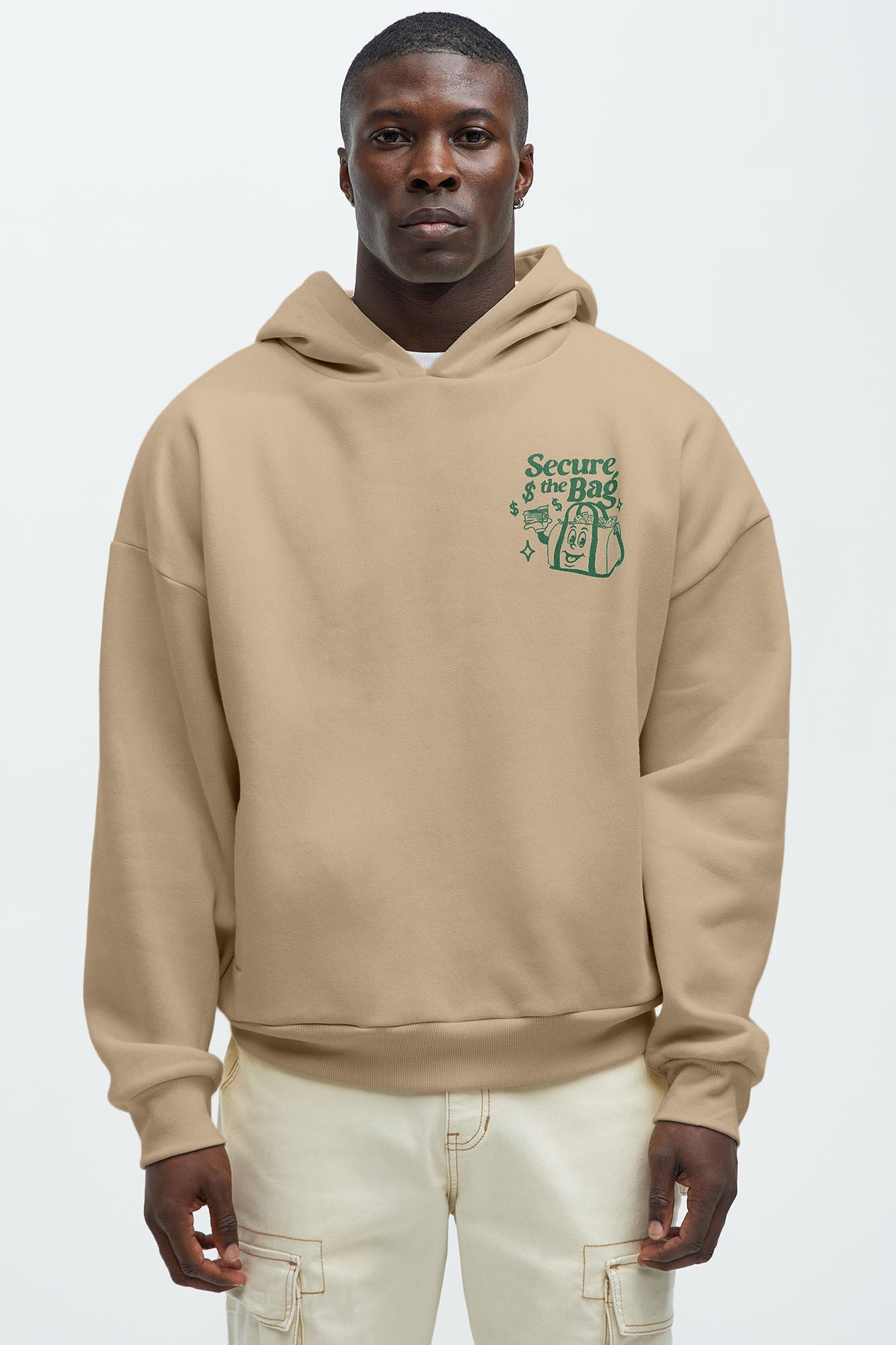 Stack That Cash Hoodie - Tan