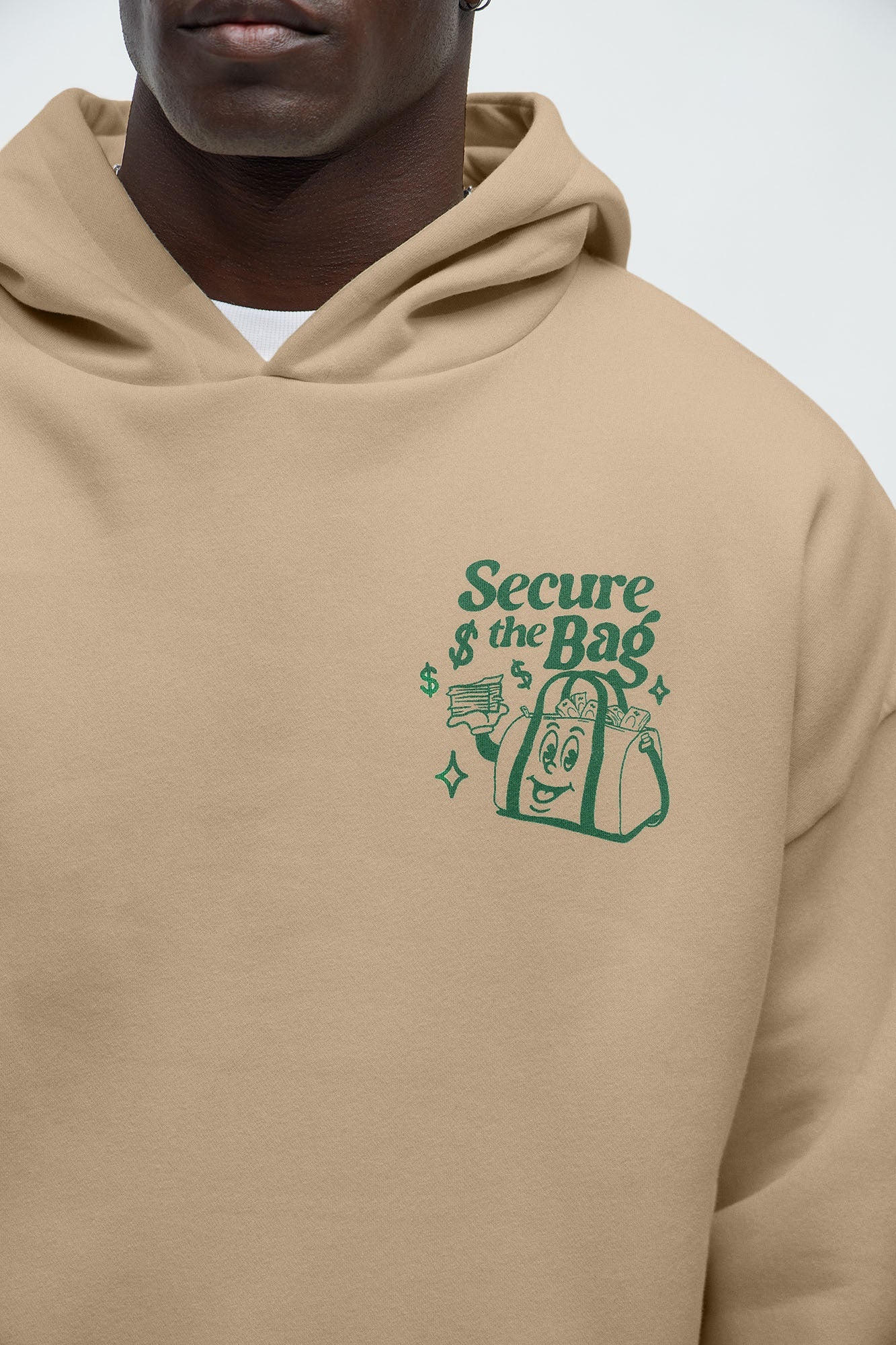Stack That Cash Hoodie - Tan
