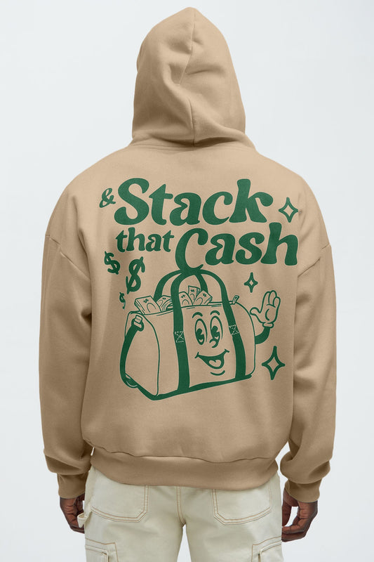 Stack That Cash Hoodie - Tan