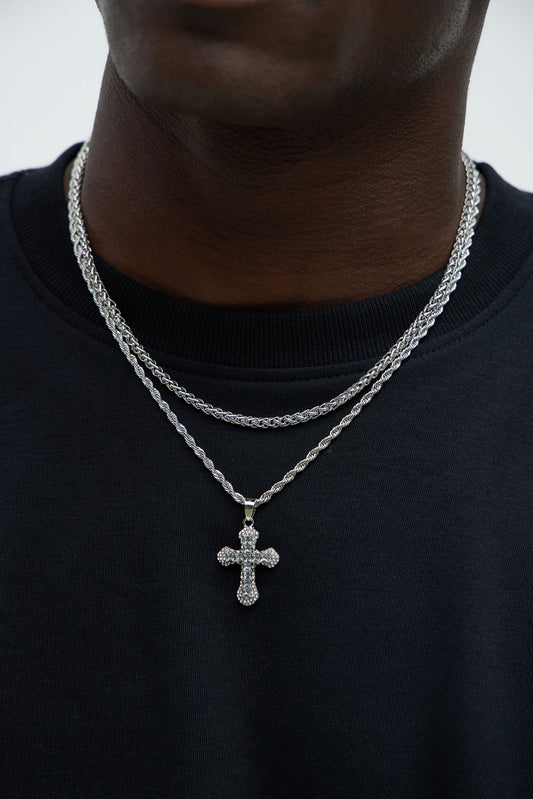 Further Ahead Necklace Set - Silver