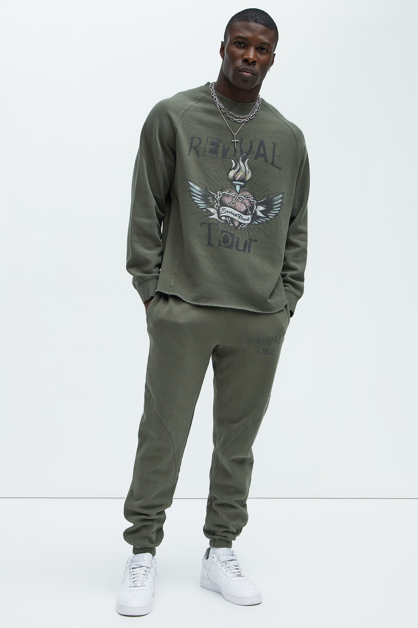 Revival Tour Crewneck Sweatshirt - Olive
