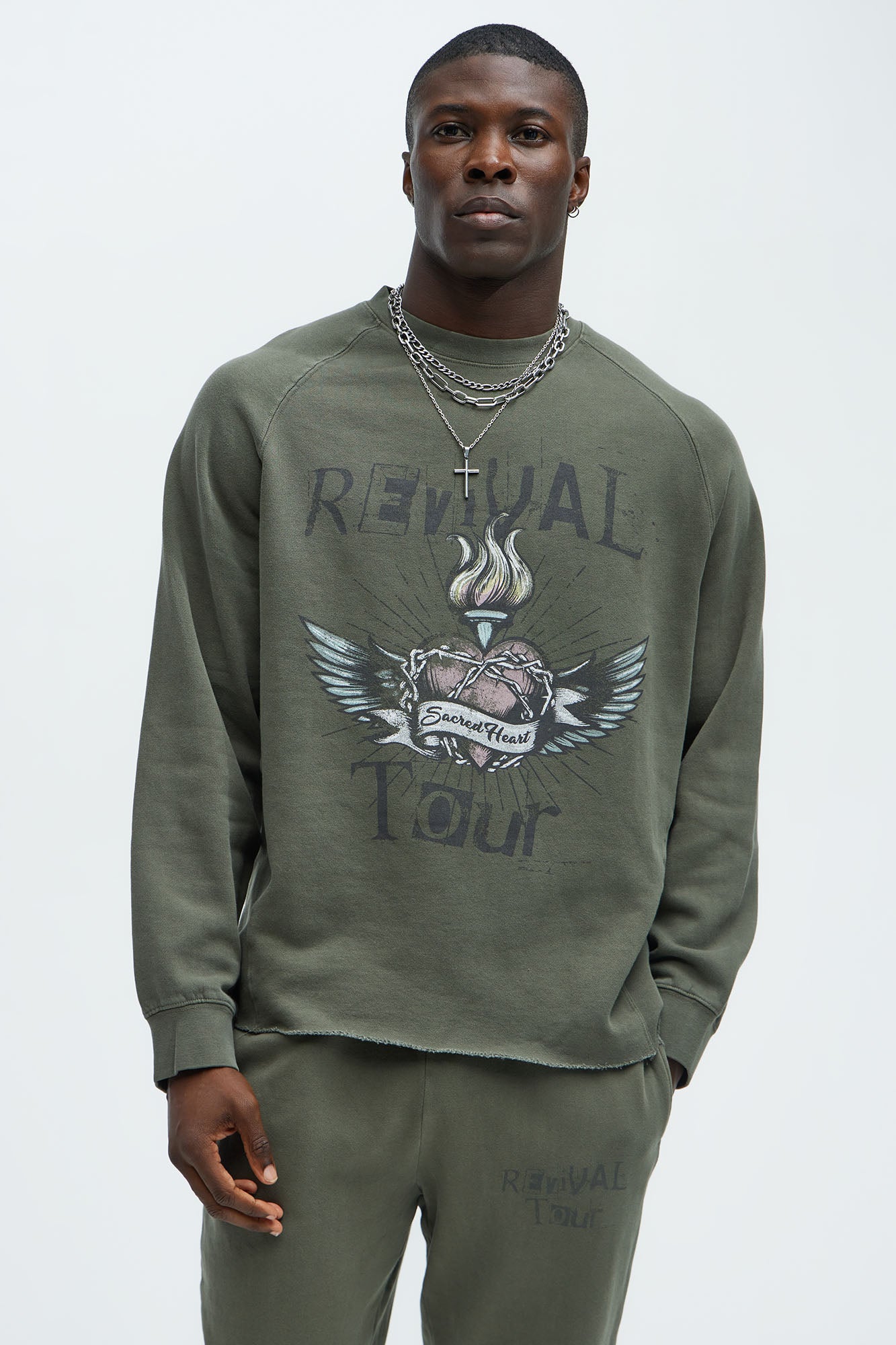 Revival Tour Crewneck Sweatshirt - Olive