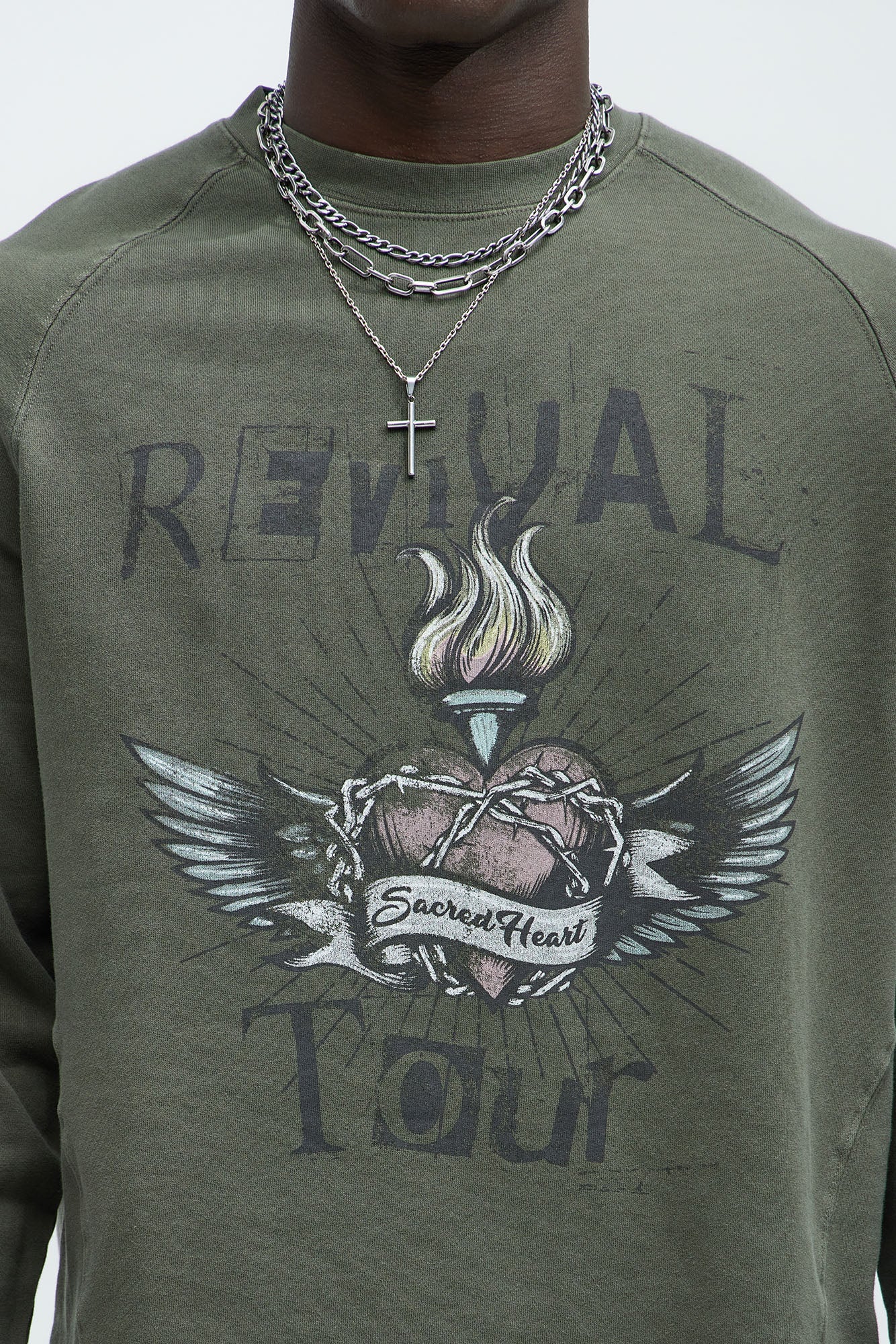 Revival Tour Crewneck Sweatshirt - Olive