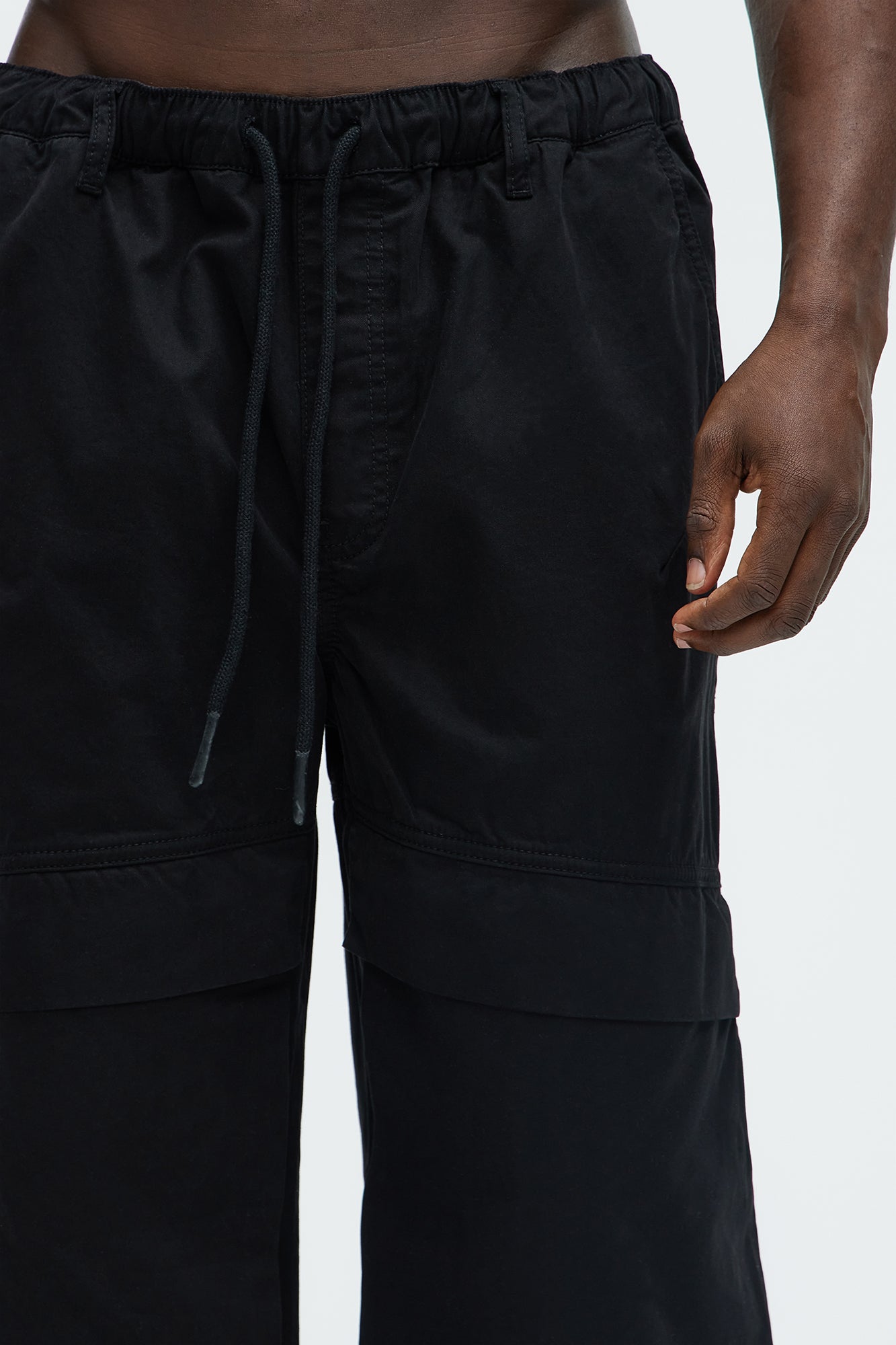Rylan Wide Leg Cargo Pants - Black