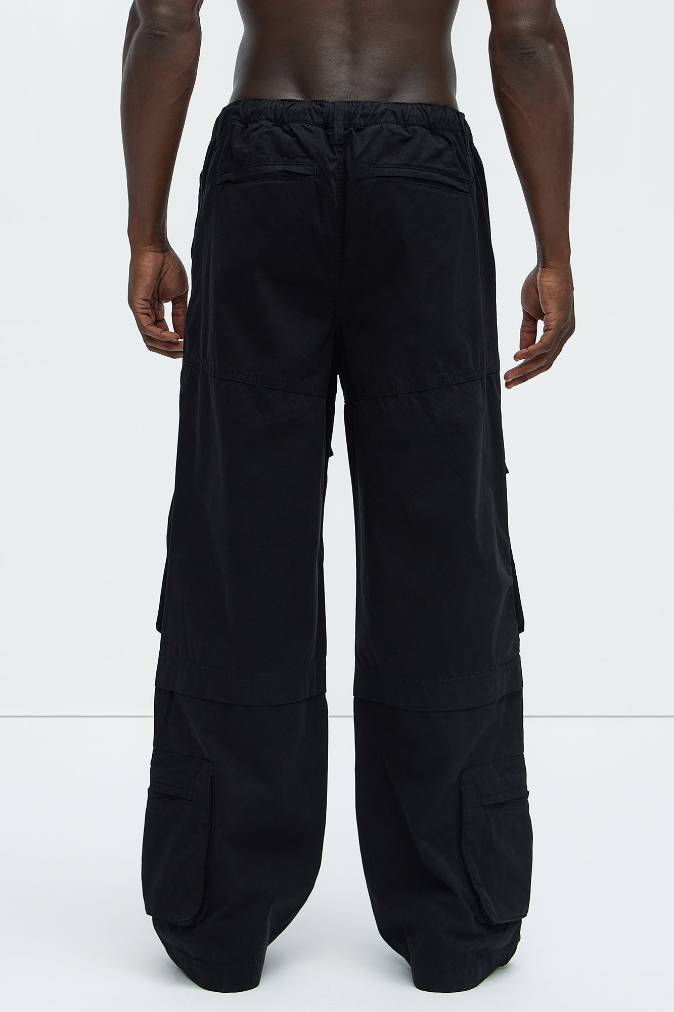 Rylan Wide Leg Cargo Pants - Black