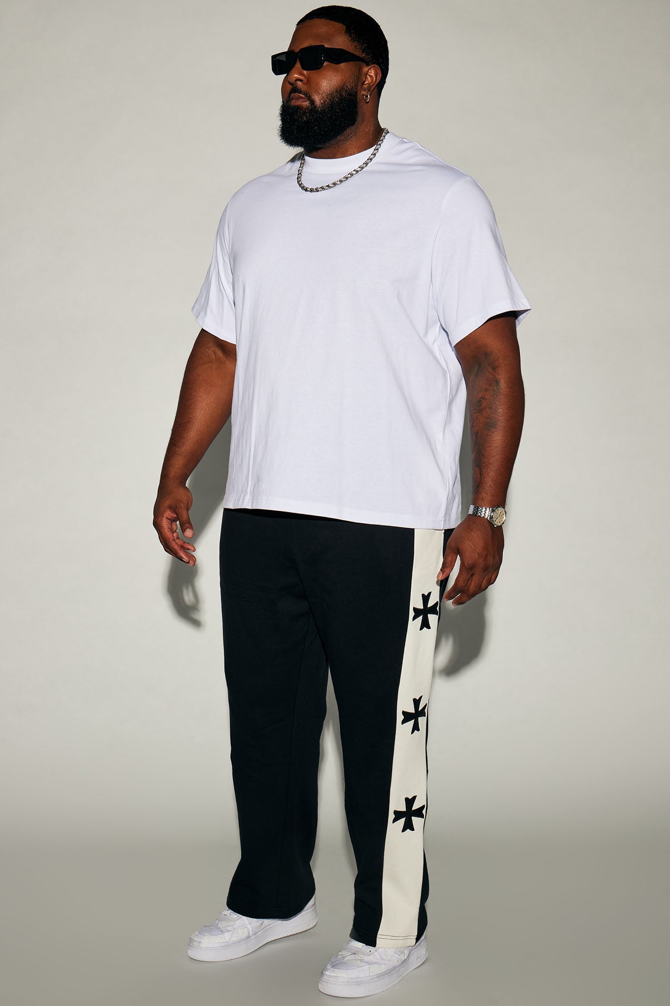 Desmond Straight Sweatpants - Black/combo