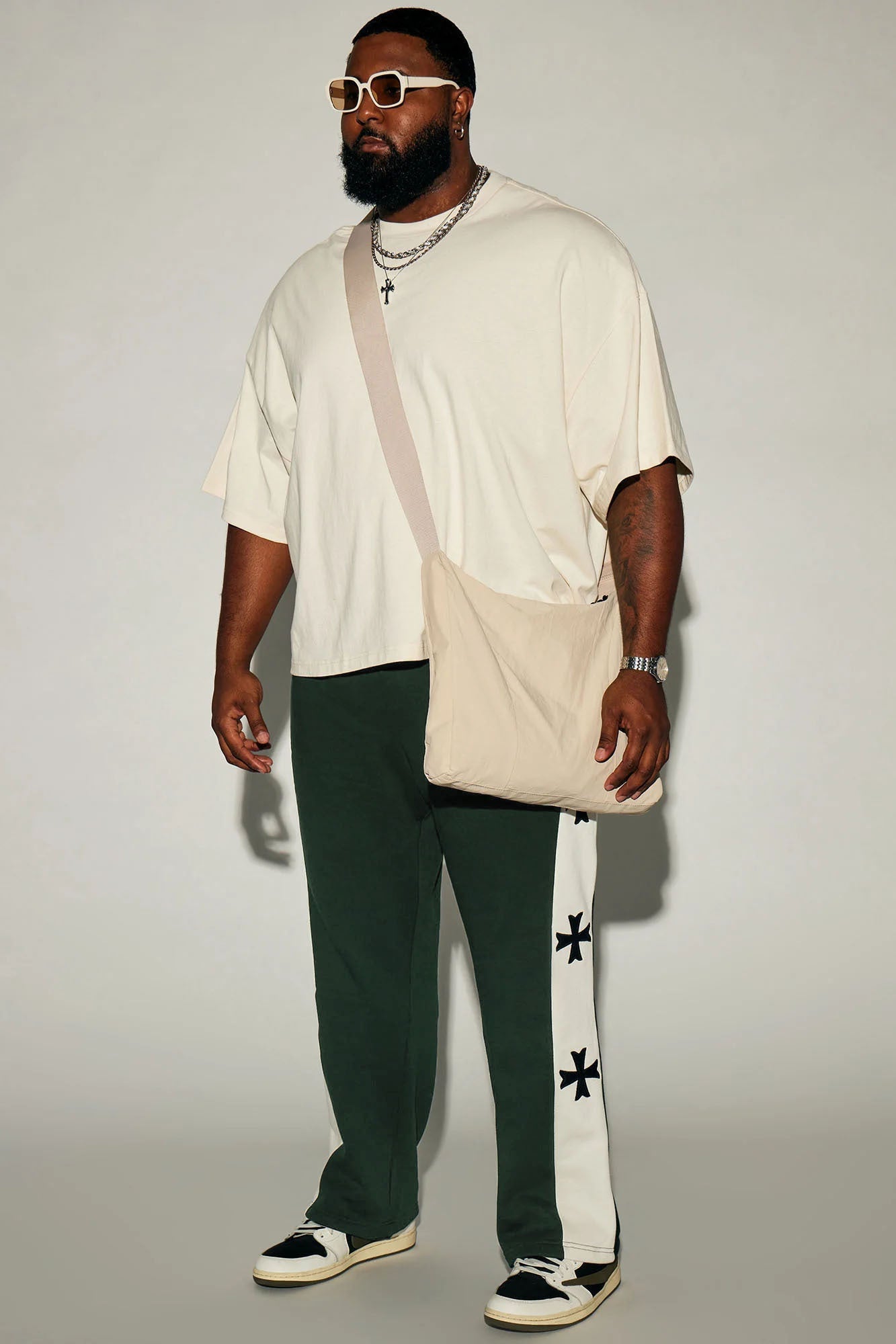 Desmond Straight Sweatpants - Green/combo