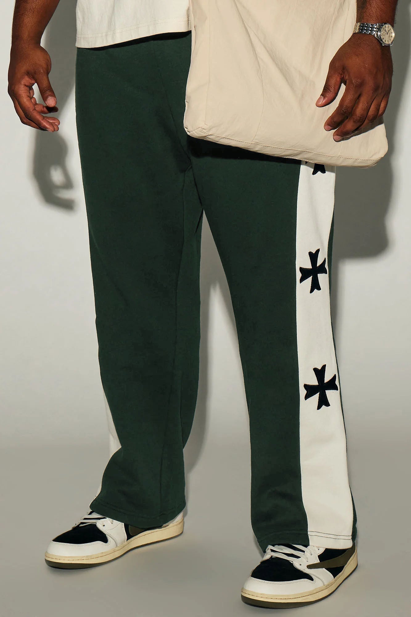 Desmond Straight Sweatpants - Green/combo
