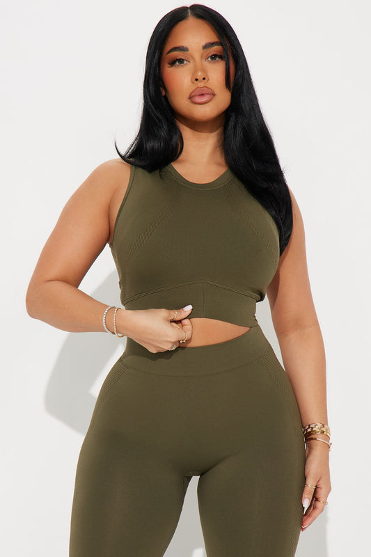 Cool Breeze Active Sports Bra - Olive