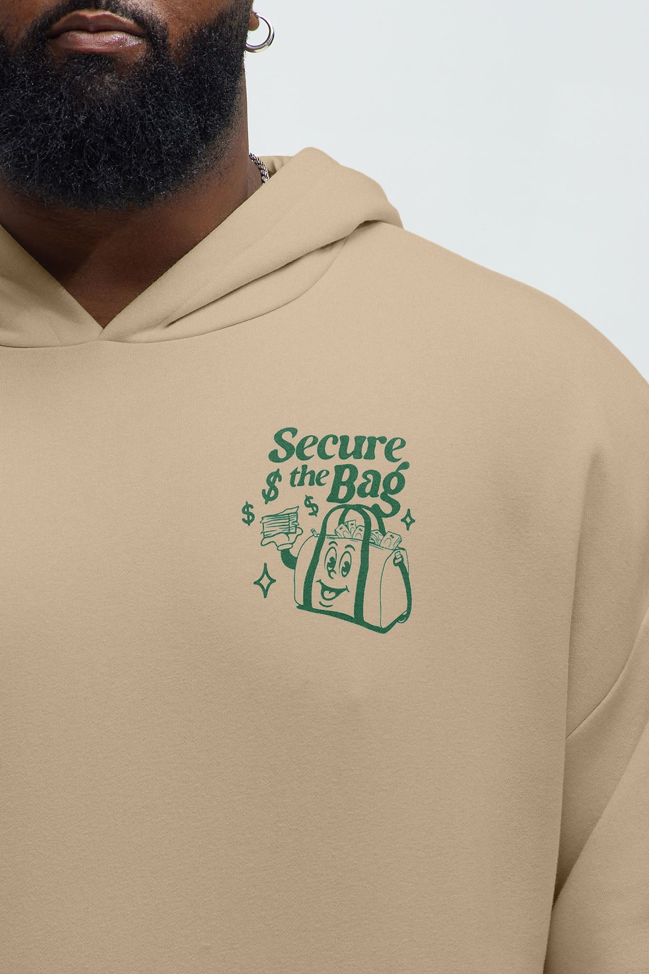 Stack That Cash Hoodie - Tan