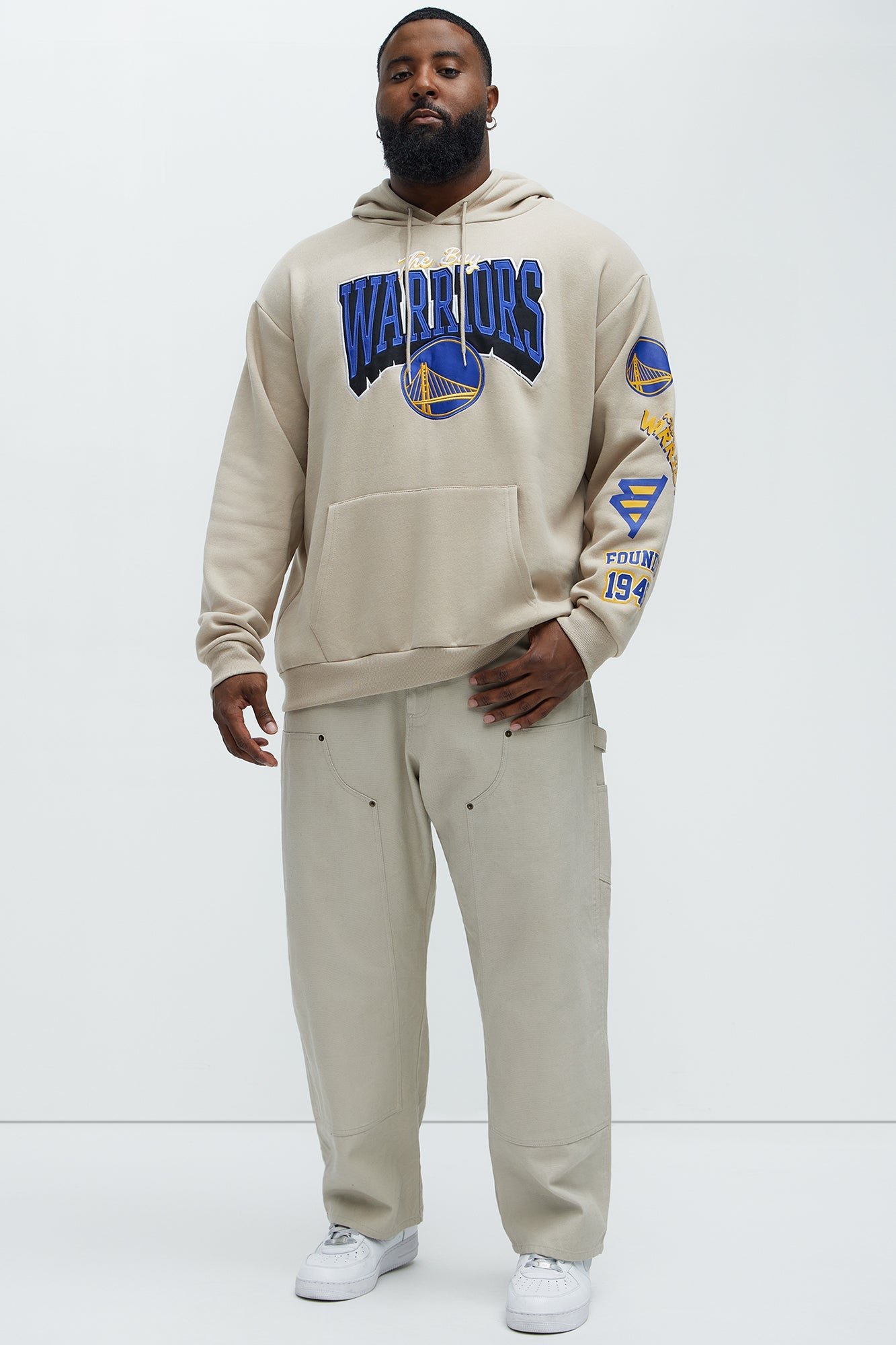 Warriors City Connect Hoodie - Sand