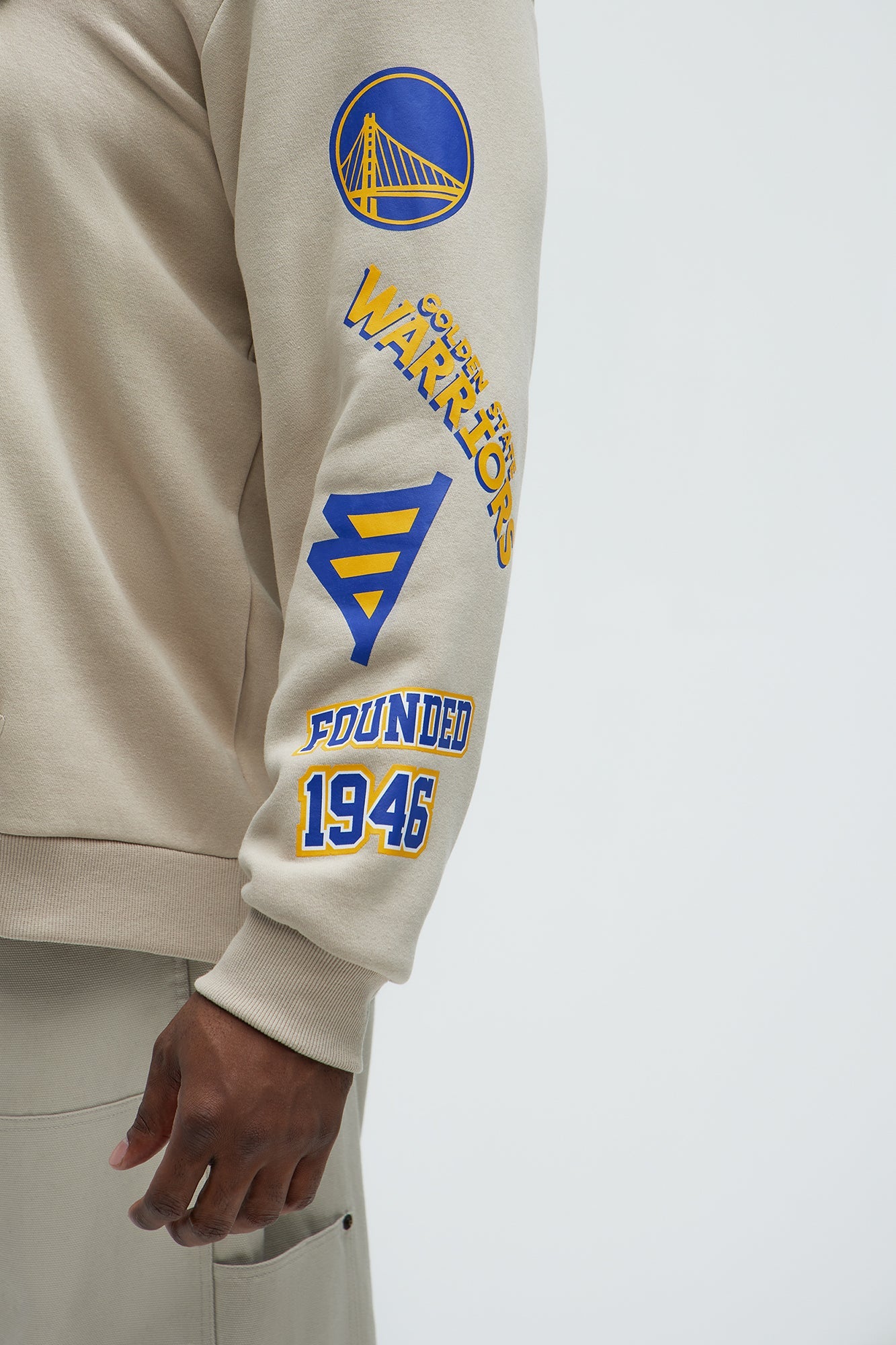 Warriors City Connect Hoodie - Sand