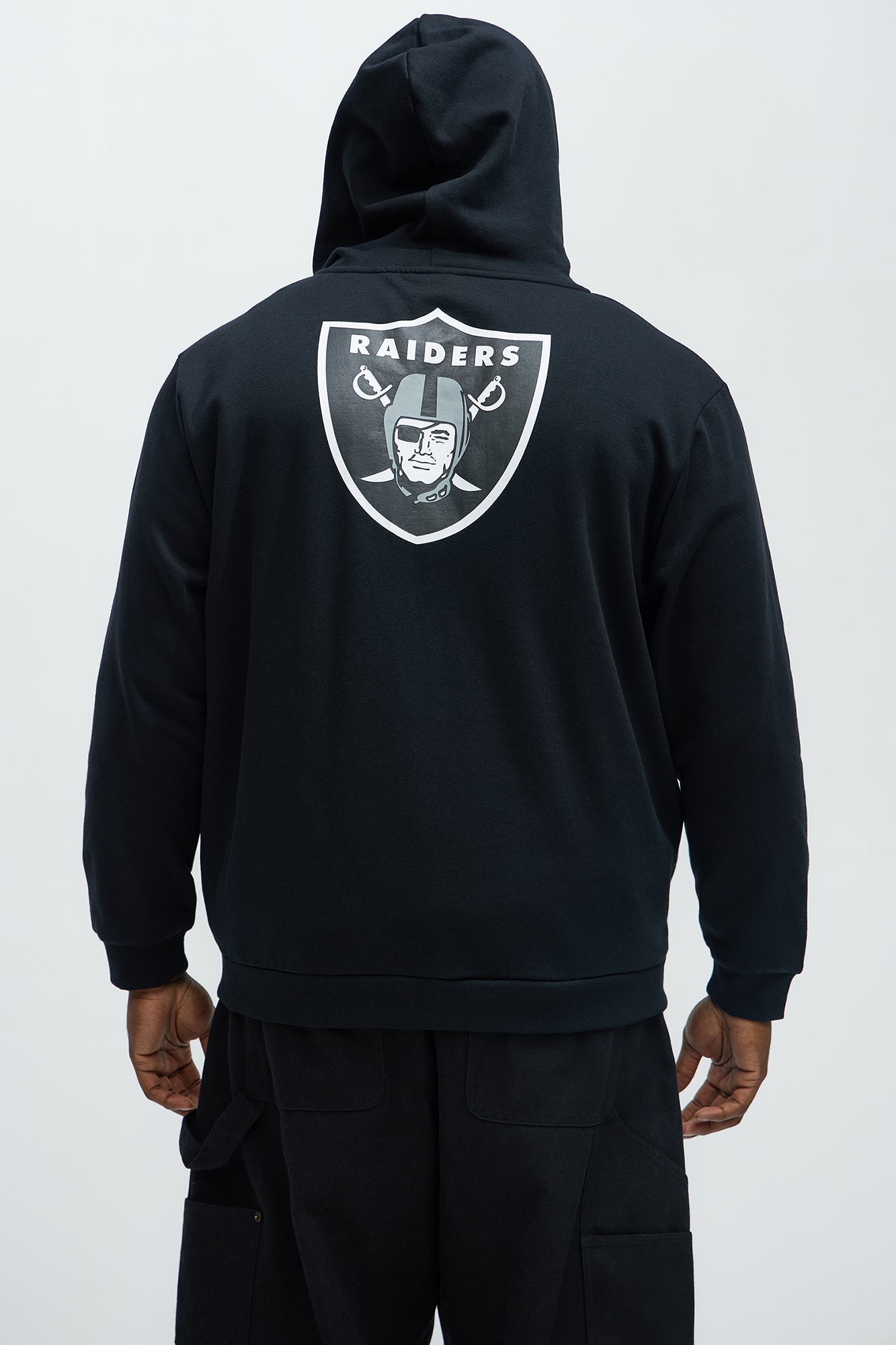 Raiders Bold Zipp Hoodie - Black