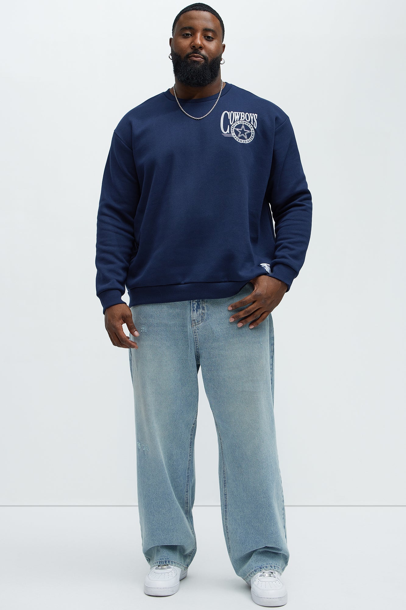 Cowboys Crew Neck Sweatshirt - Navy