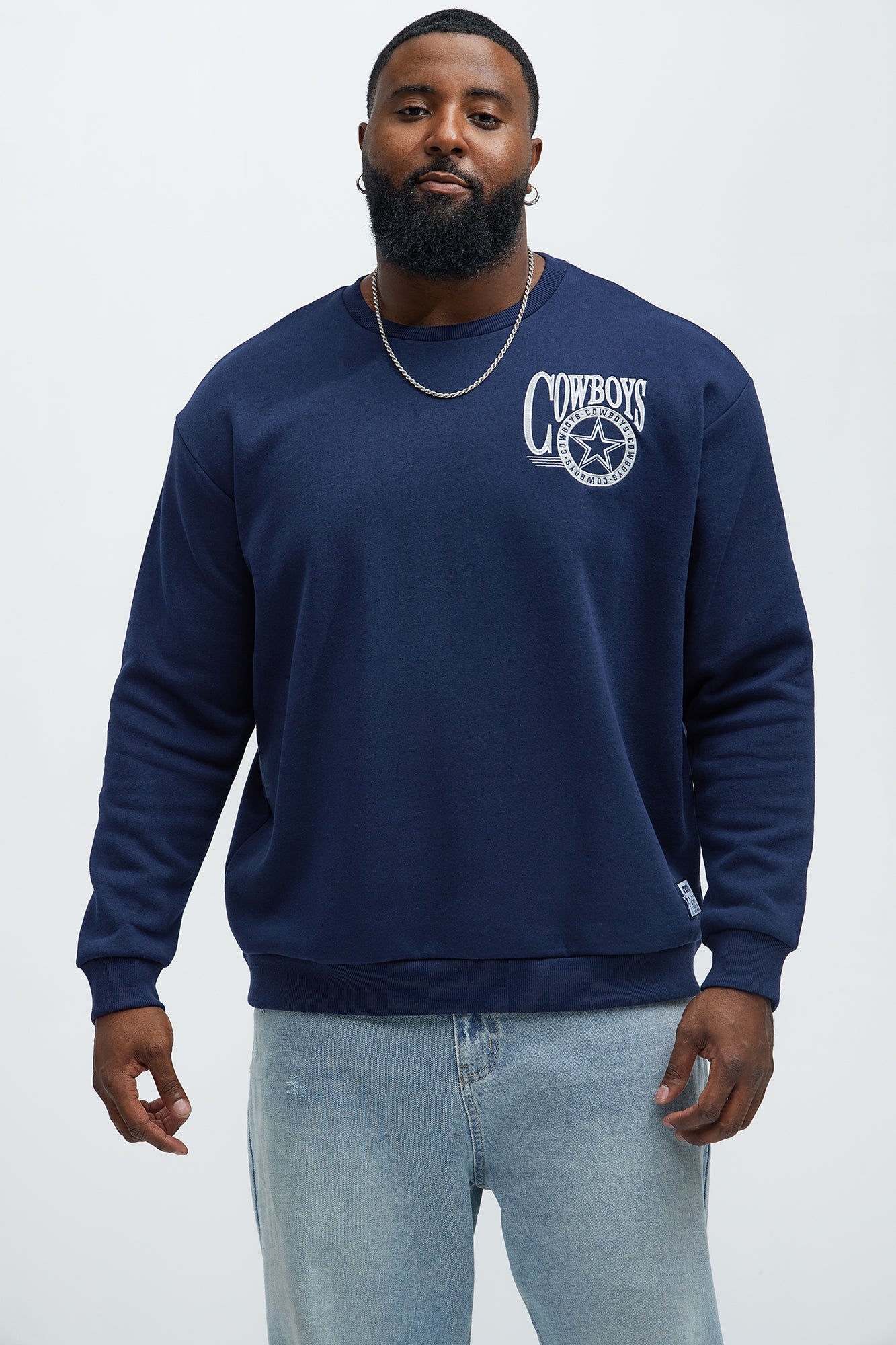 Cowboys Crew Neck Sweatshirt - Navy