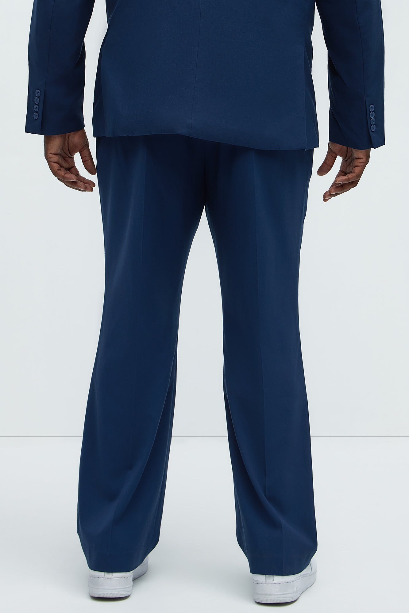 Modern Stretch Straight Trousers - Navy