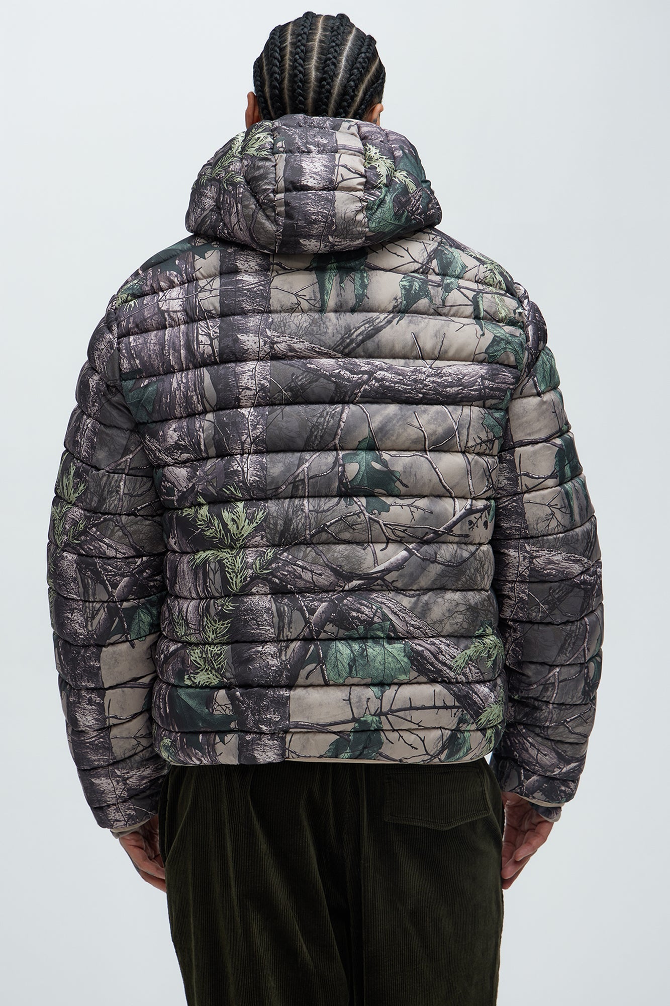 Troop Padded Zip Up Hoodie - Brown/combo