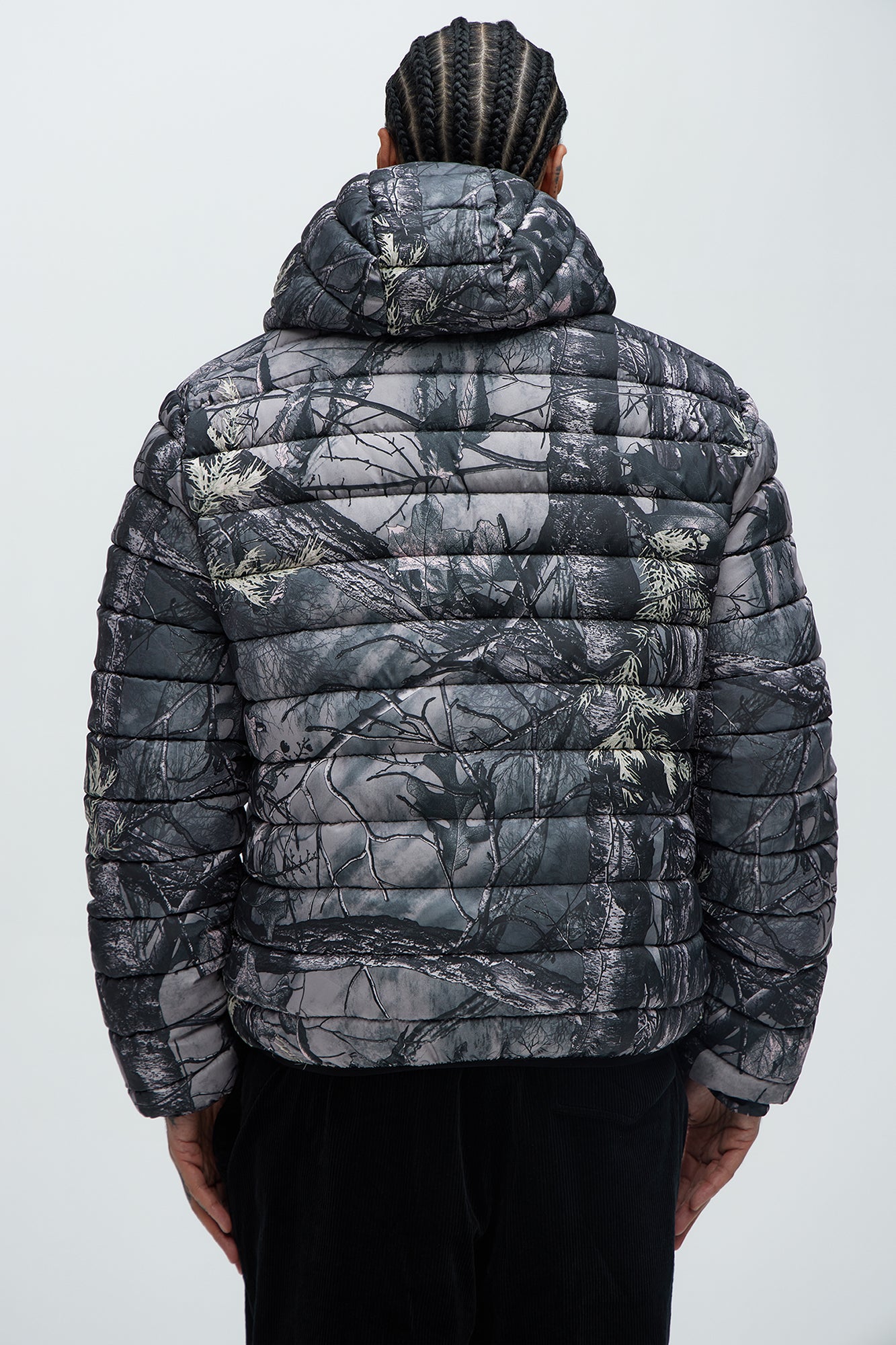 Troop Padded Zip Up Hoodie - Grey/combo