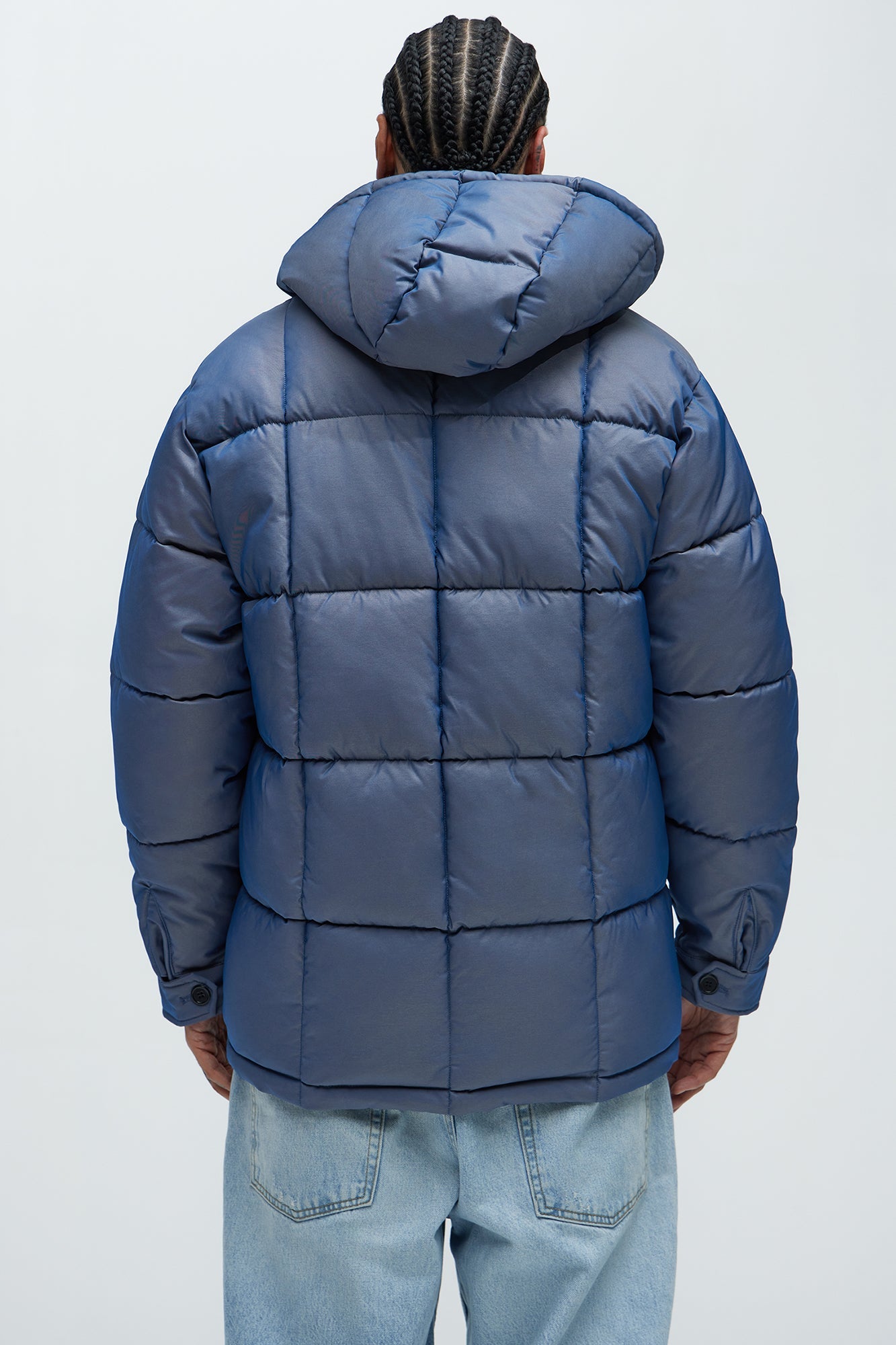Cosmic Quilted Coat - Blue