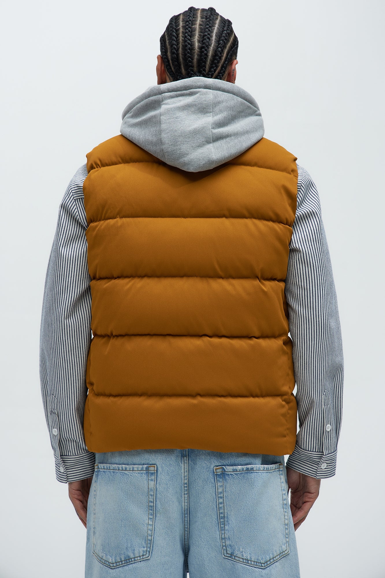 Heartbreak Puffer Vest With Hood - Mustard