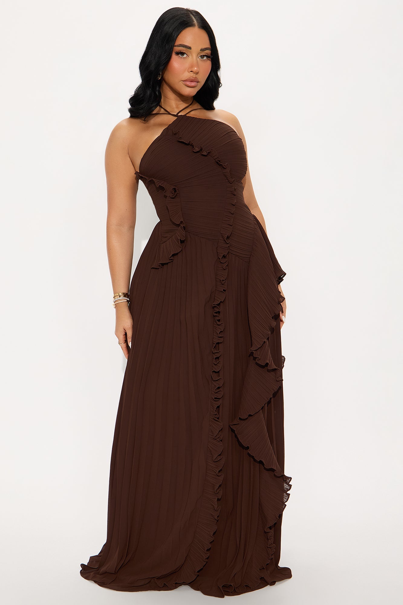 Favorite Hello Ruffle Gown - Chocolate