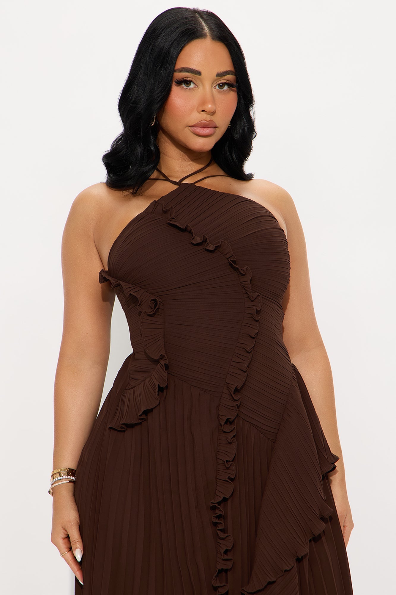 Favorite Hello Ruffle Gown - Chocolate