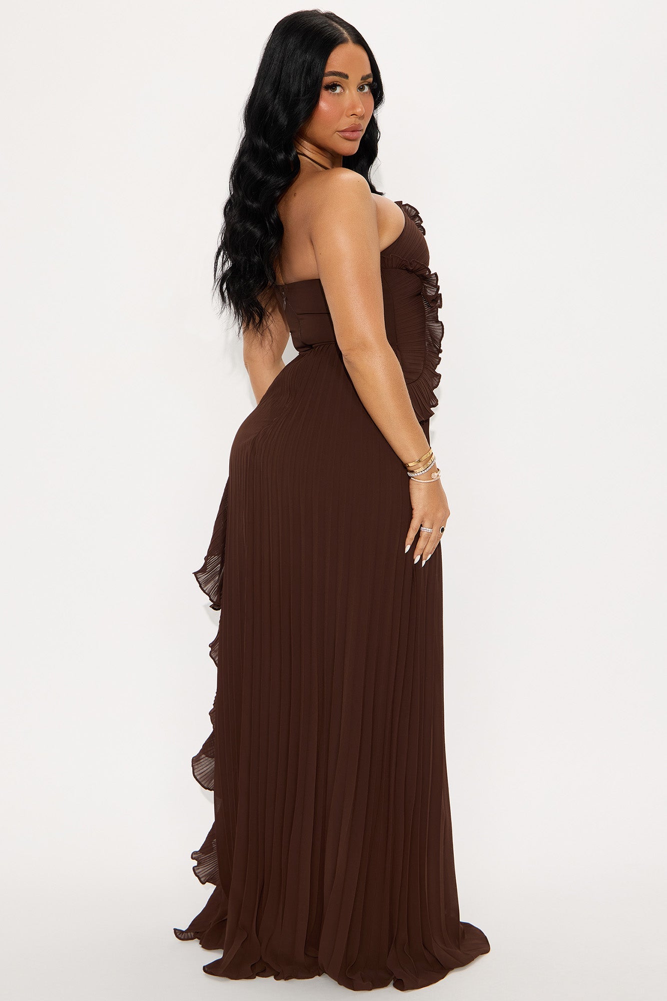 Favorite Hello Ruffle Gown - Chocolate