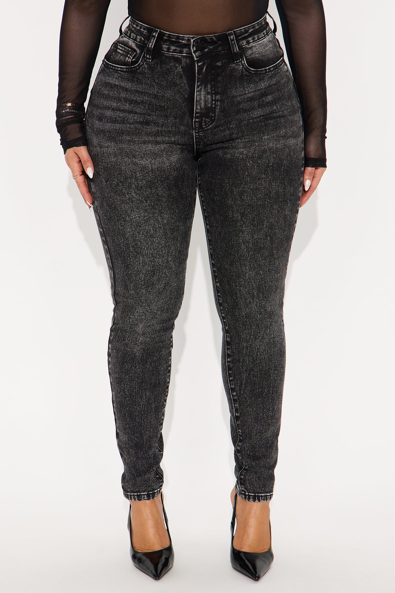 San Diego Sculpting High Rise Stretch Skinny Jeans - Black
