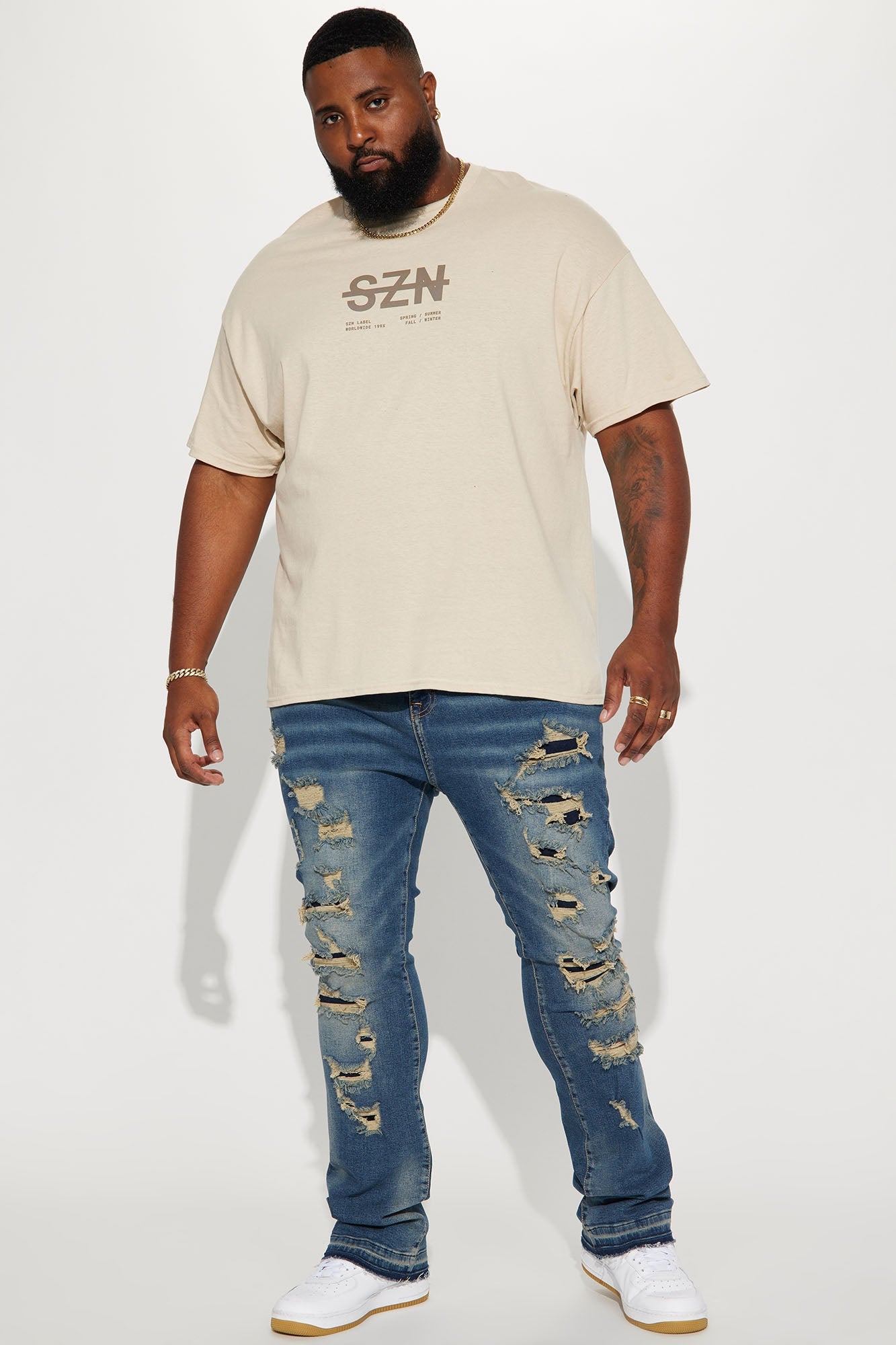SZN Label Short Sleeve Tee - Khaki