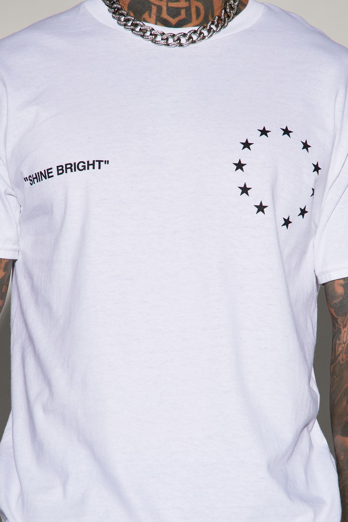 Filling Vacancy Like The Brightest Star Short Sleeve Tee - White