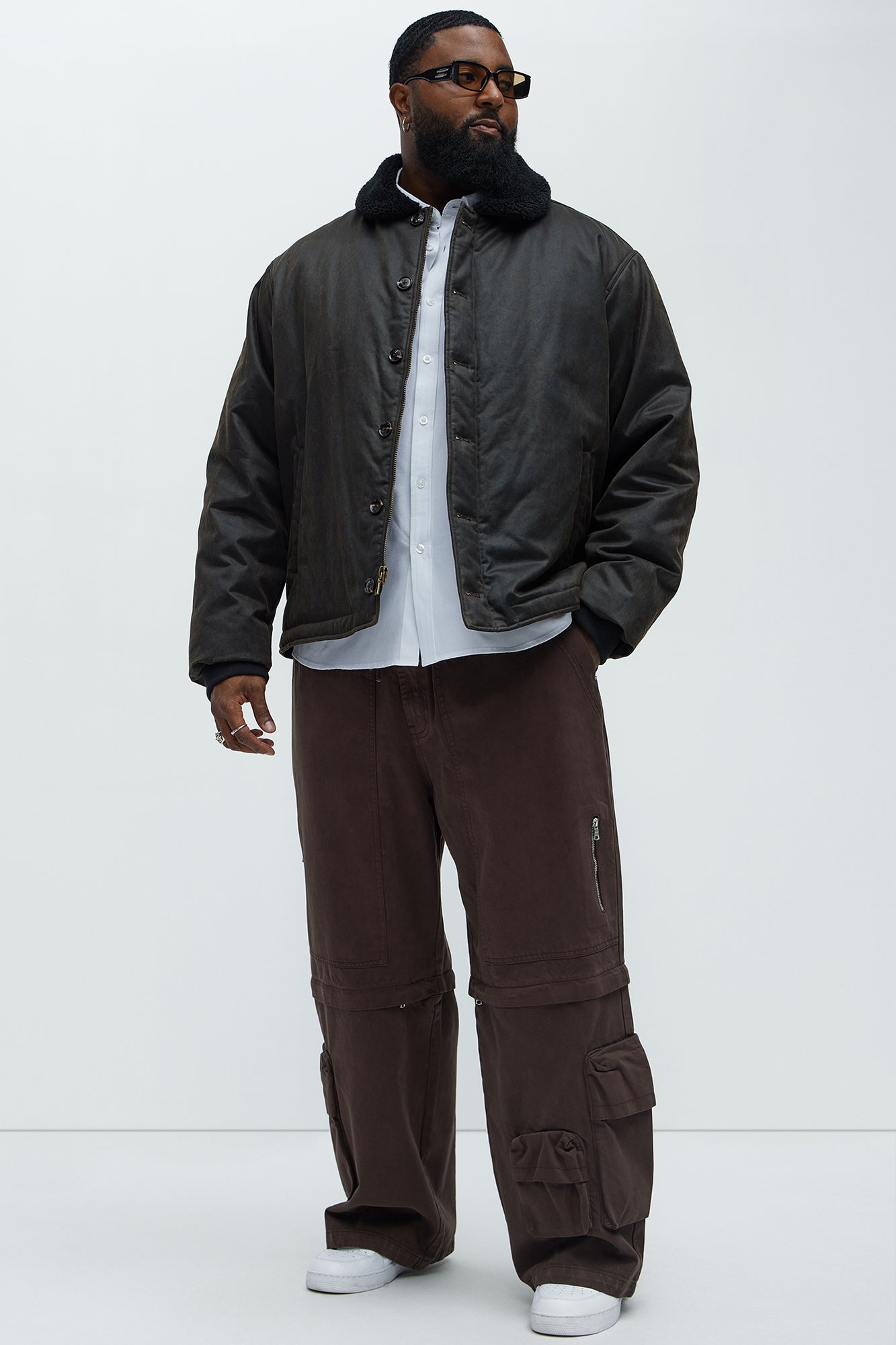 Denali Waxed Sherpa Jacket - Brown