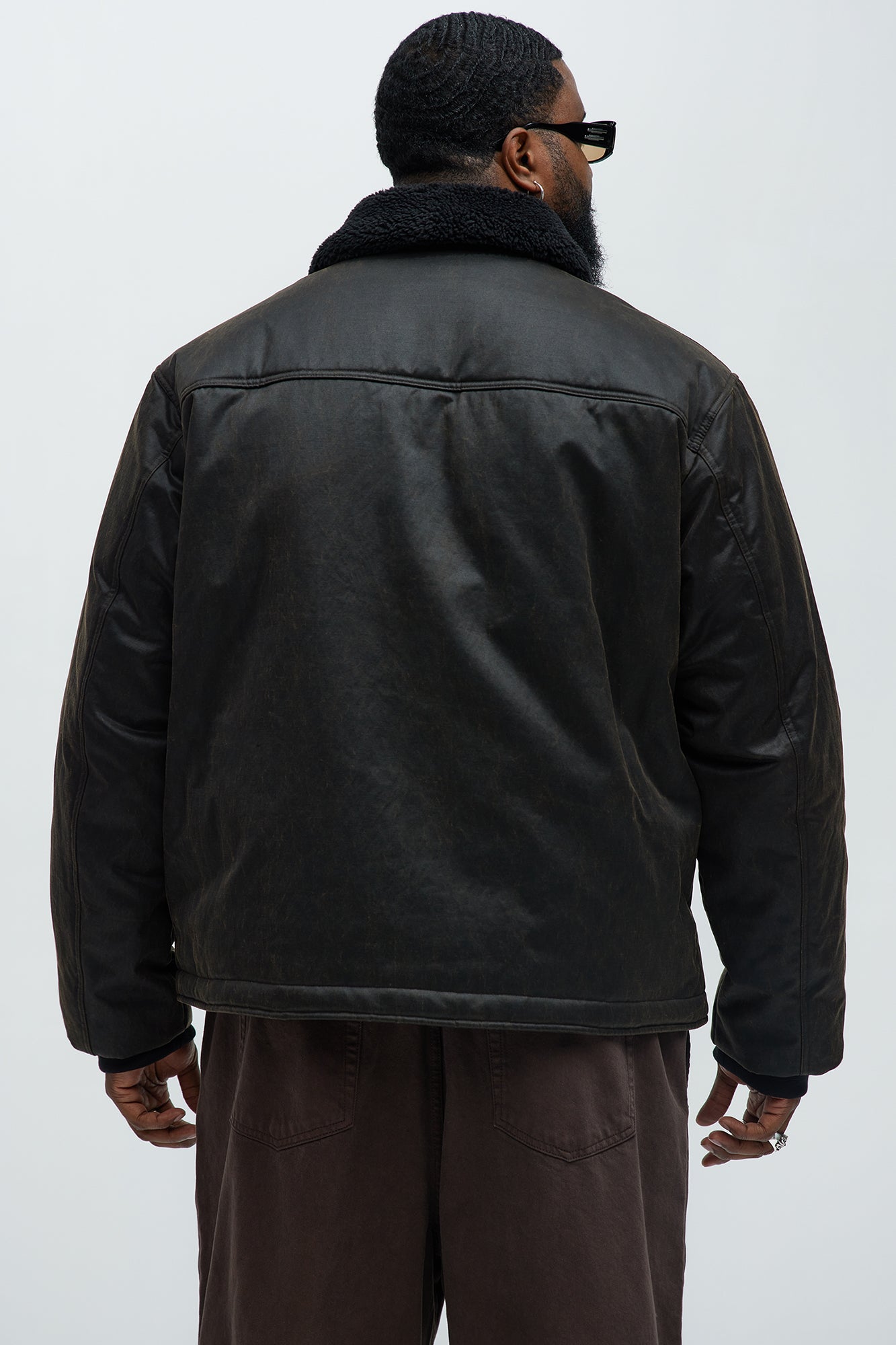 Denali Waxed Sherpa Jacket - Brown
