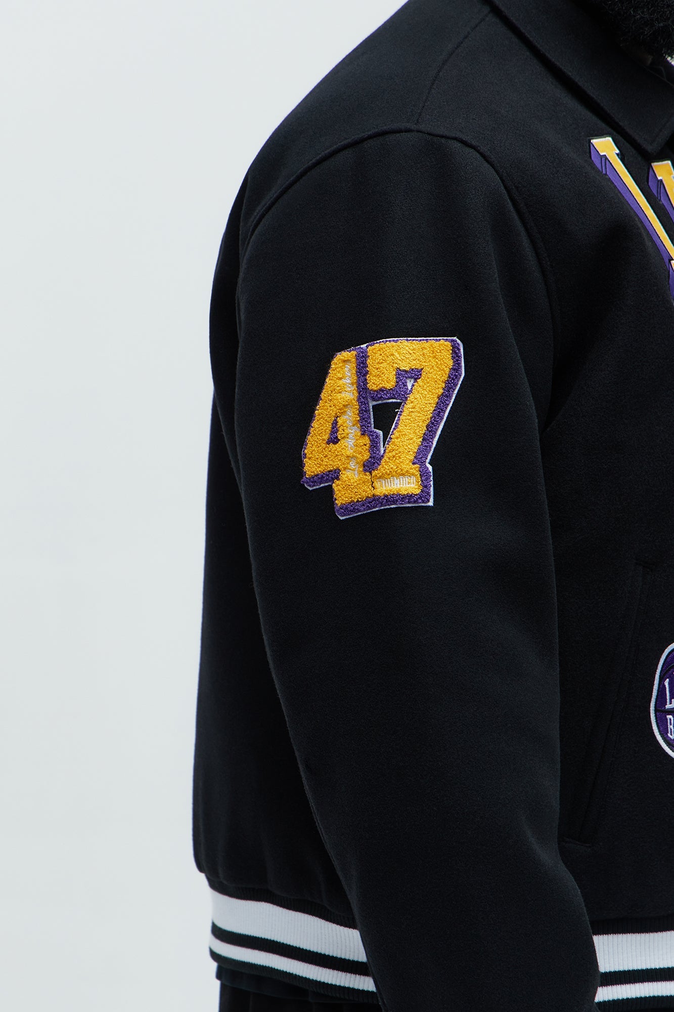 Lakers Ring Leader Varsity Jacket - Black/Yellow