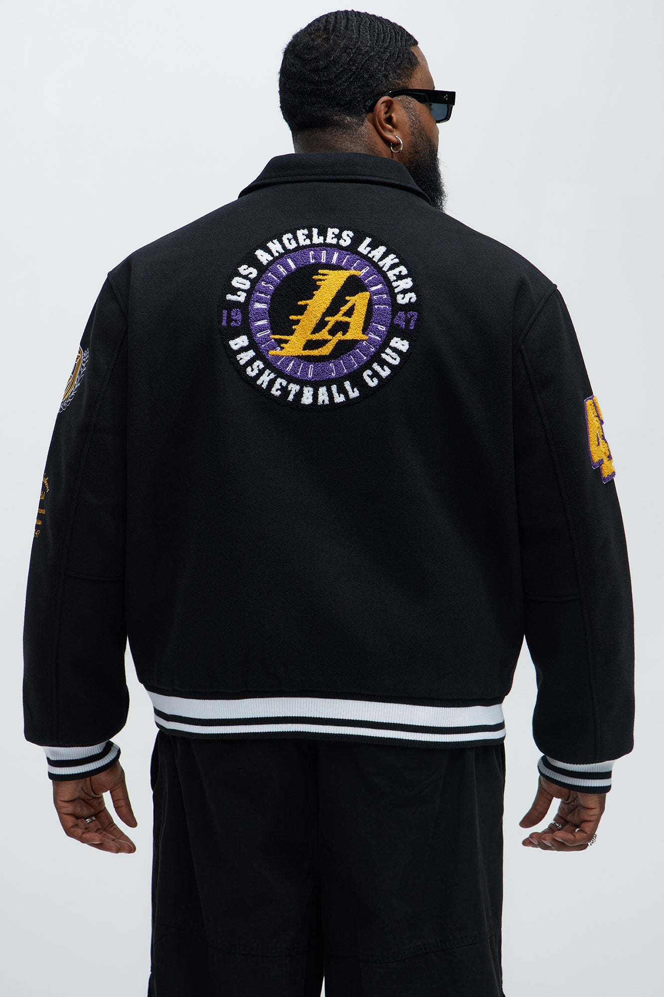 Lakers Ring Leader Varsity Jacket - Black/Yellow