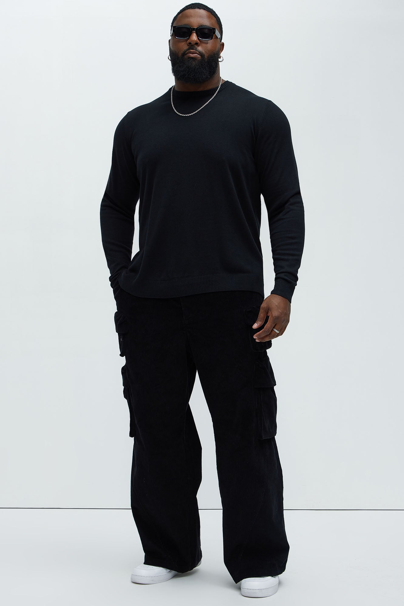 Cozy and Cool Crewneck Sweater - Black