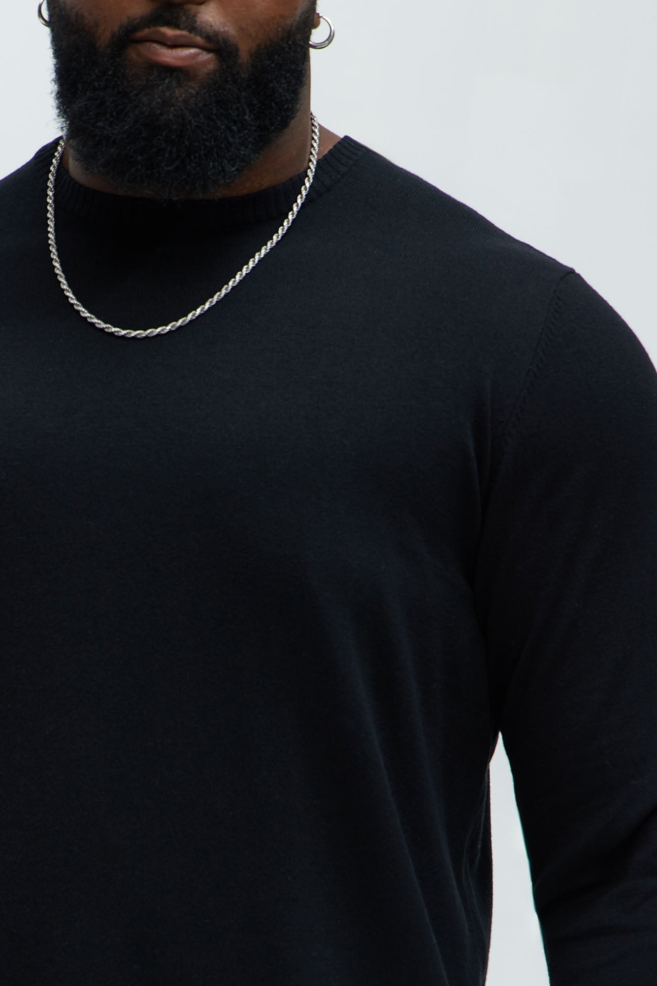 Cozy and Cool Crewneck Sweater - Black